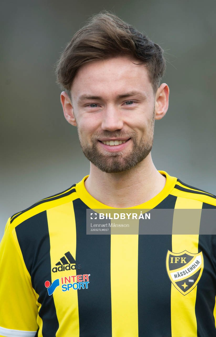 IFK Hässleholms Albin Ekström i A-truppen, lagbild och