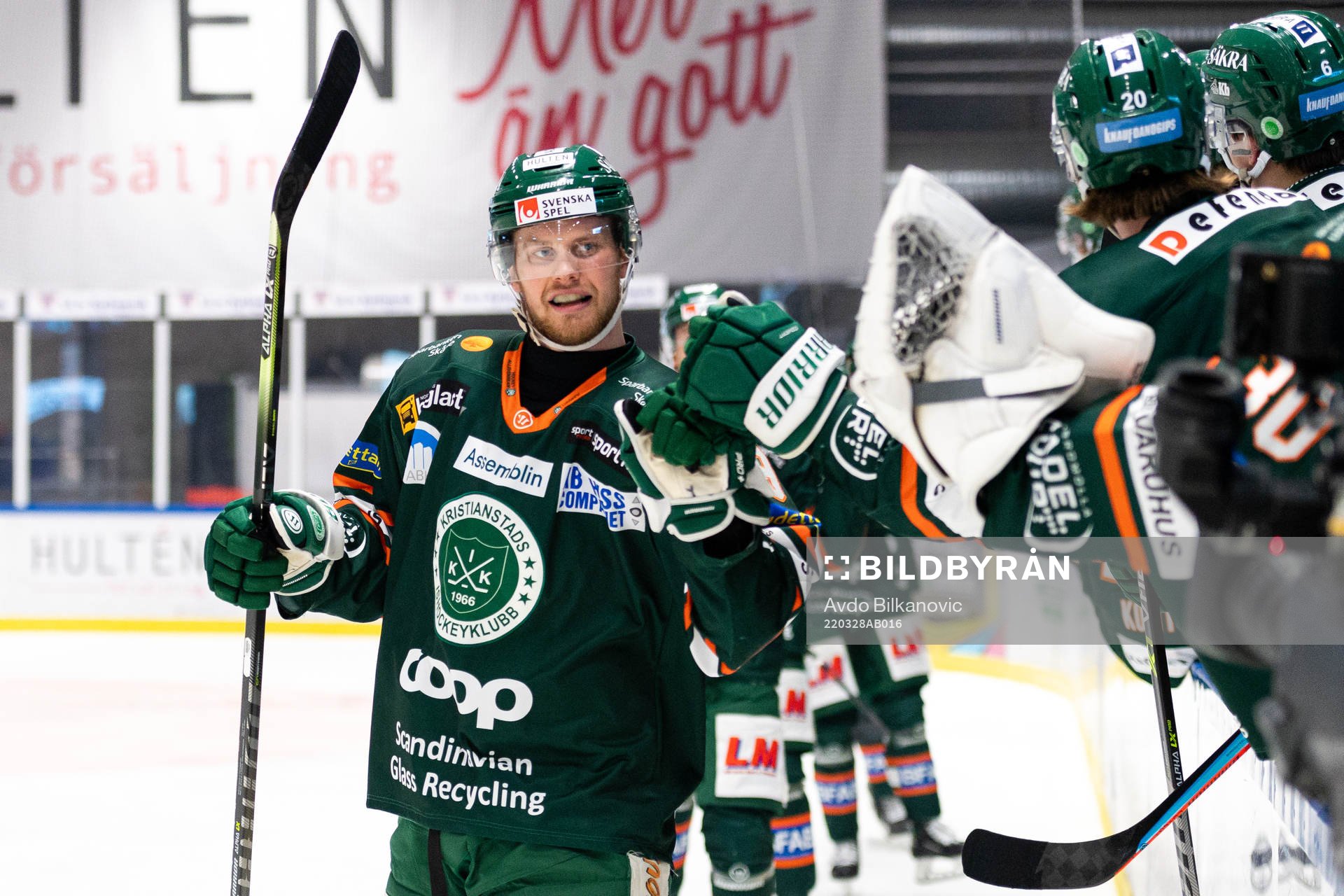 Kristianstads Viktor Grahn jublar