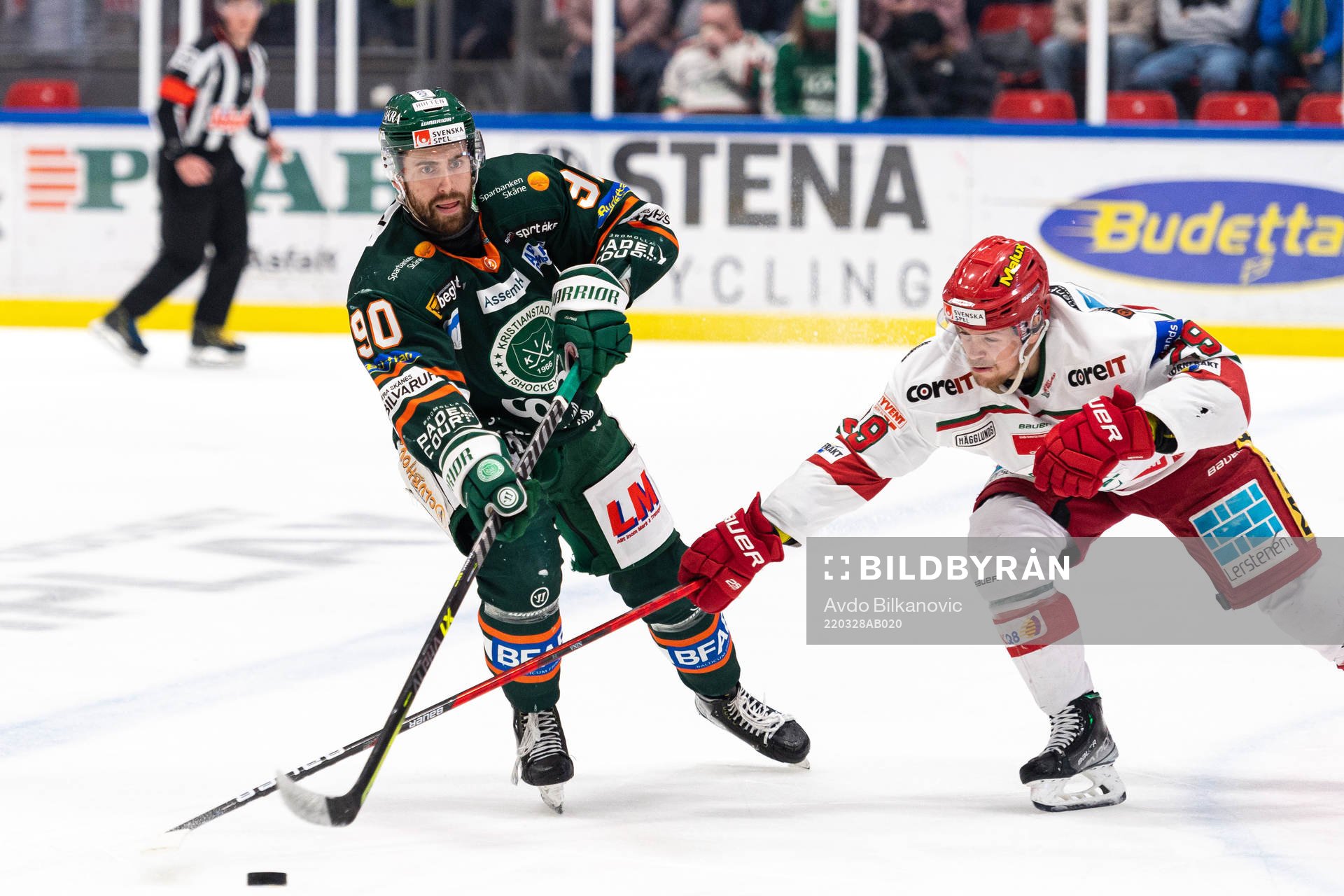 Kristianstads Rikard Olsén och Modos Mikkel Aagaard
