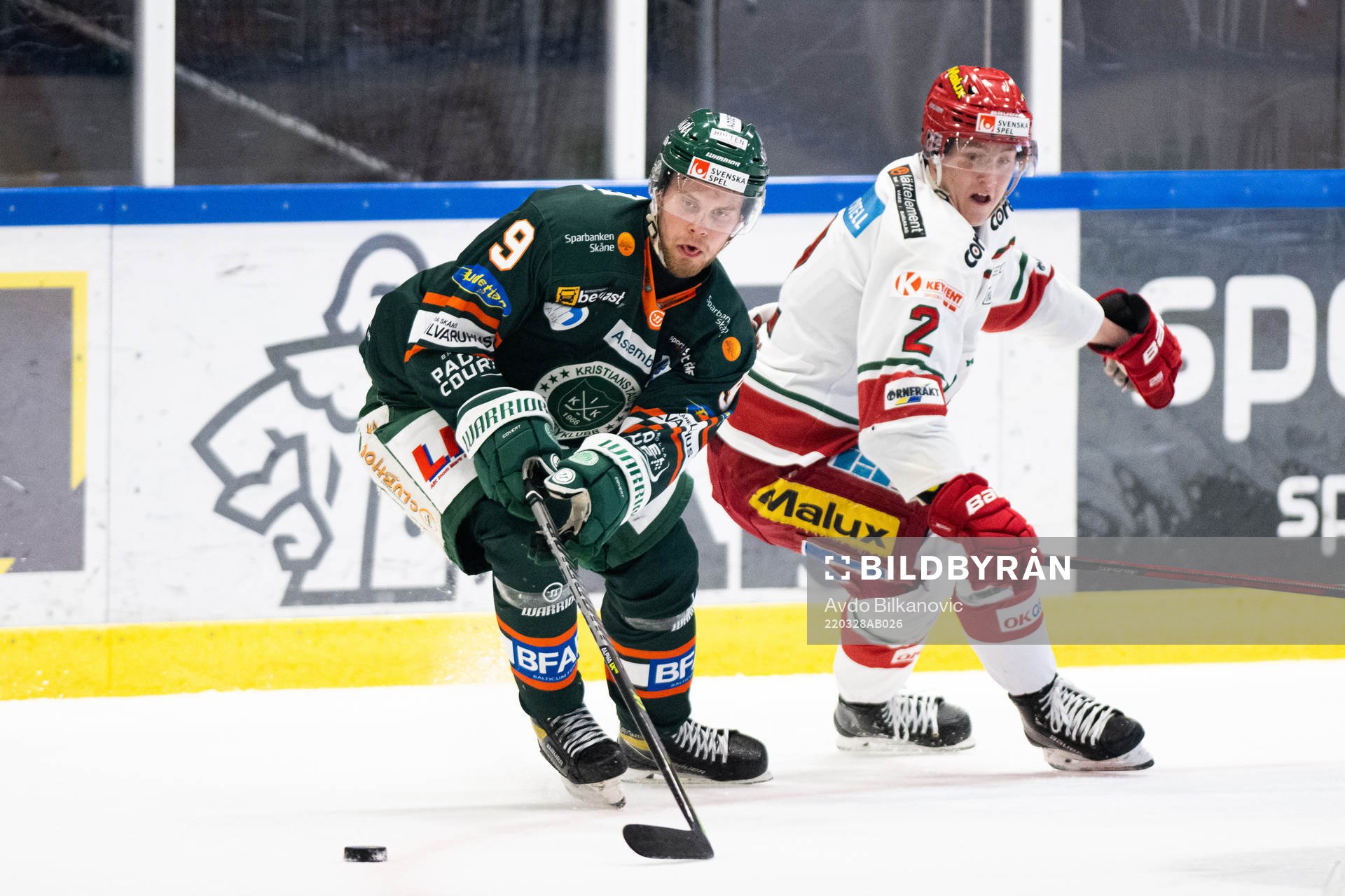 Kristianstads Viktor Grahn och Modos Filip Hasa