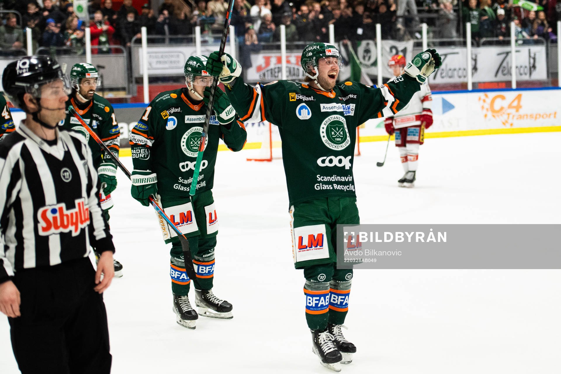 Kristianstads Erik Flood jublar