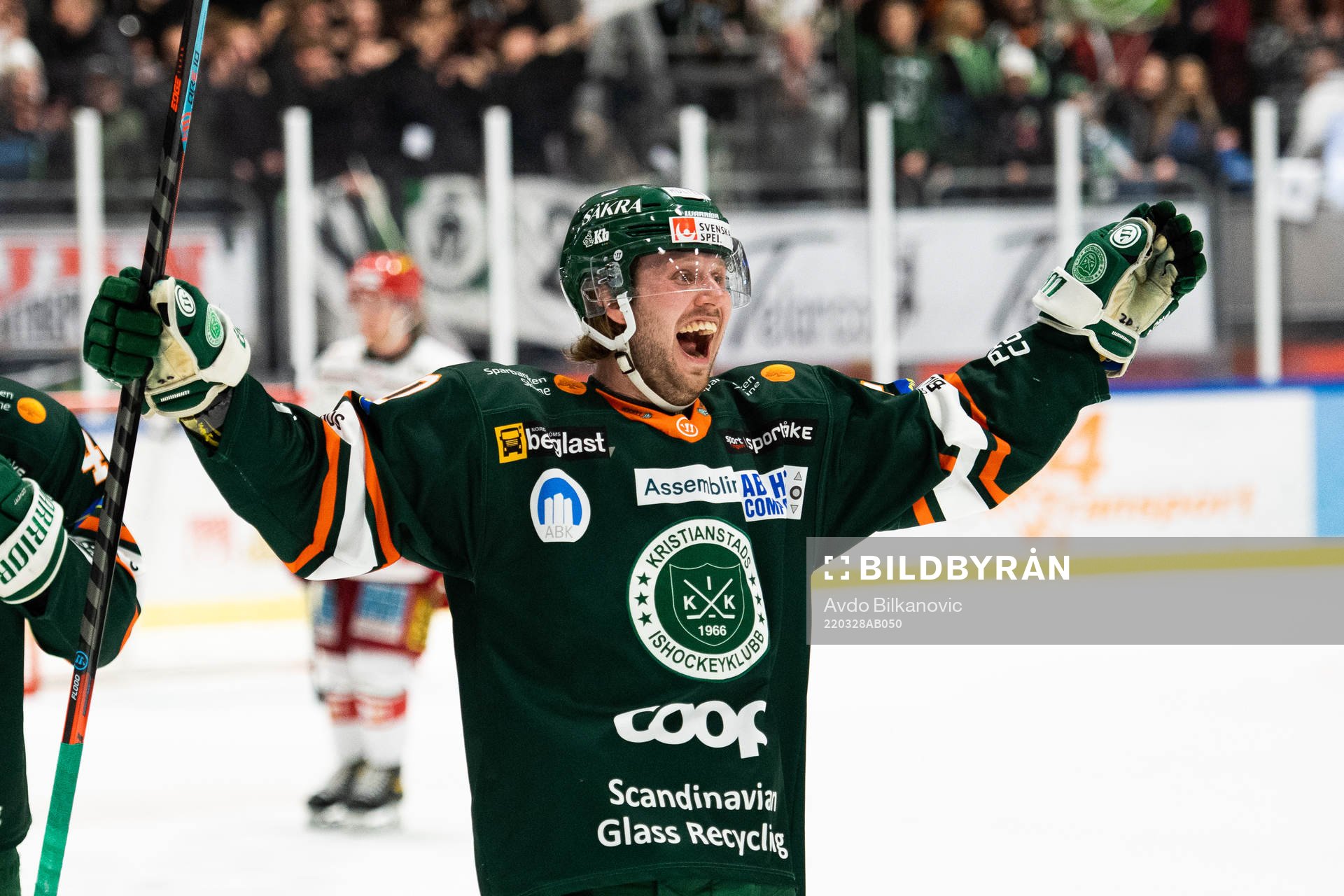 Kristianstads Erik Flood jublar