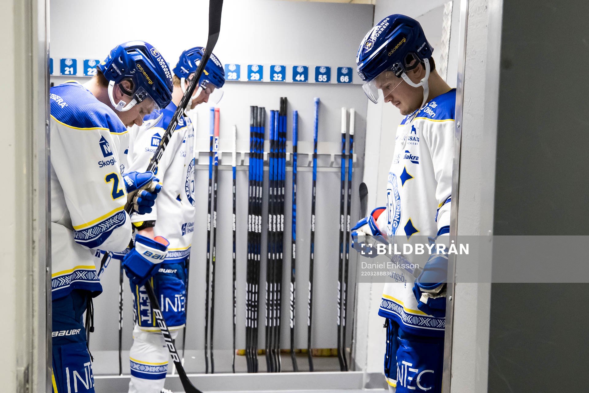 Leksands Tobias Ekberg och Leksands Linus Andersson innan