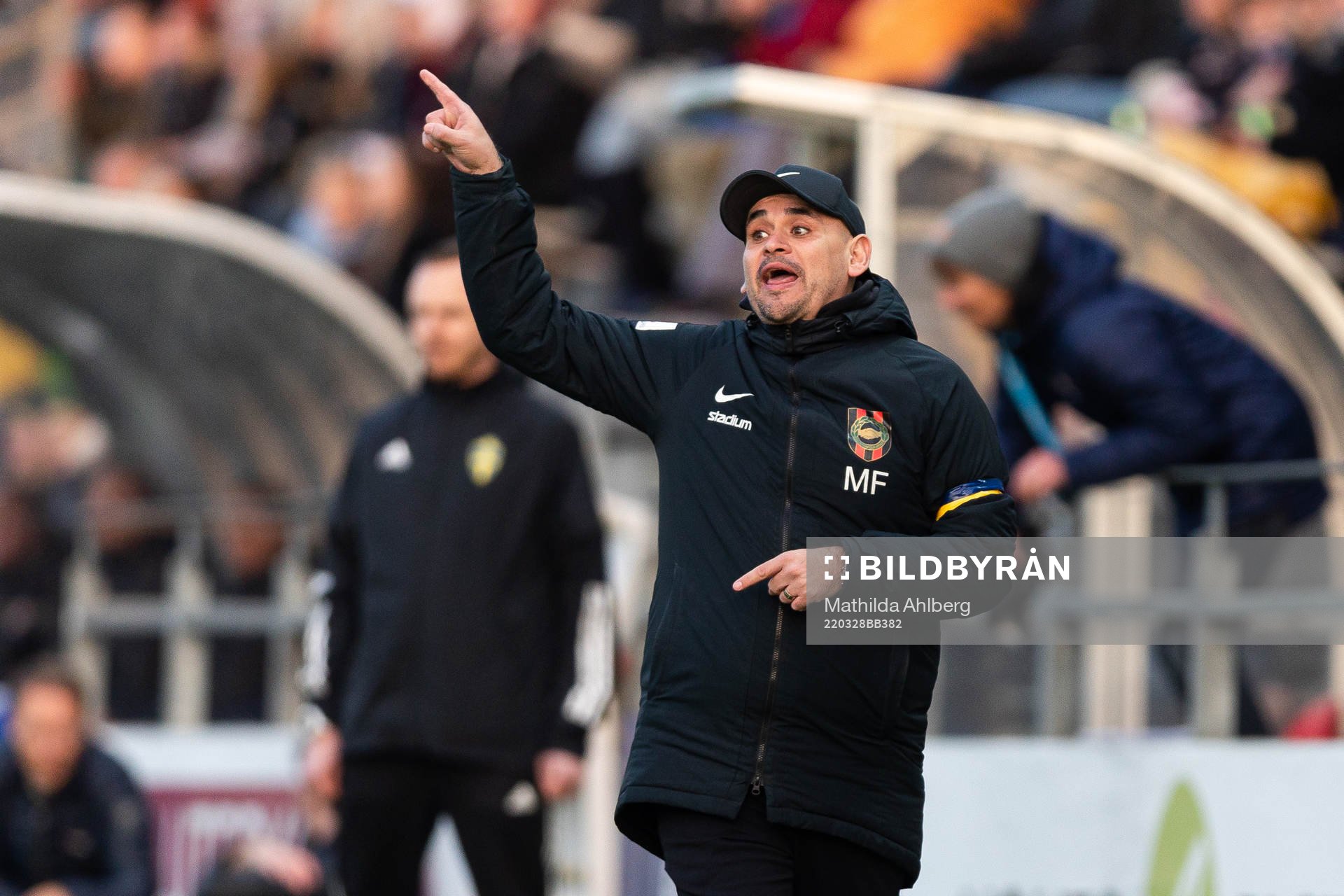 Brommapojkarnas tränare Marcelo Alonso Fernandez Figueroa under fotbollsmatchen i Damallsvenskan mellan FC Rosengård och Brommapojkarna den 28 mars 2022 i Malmö.