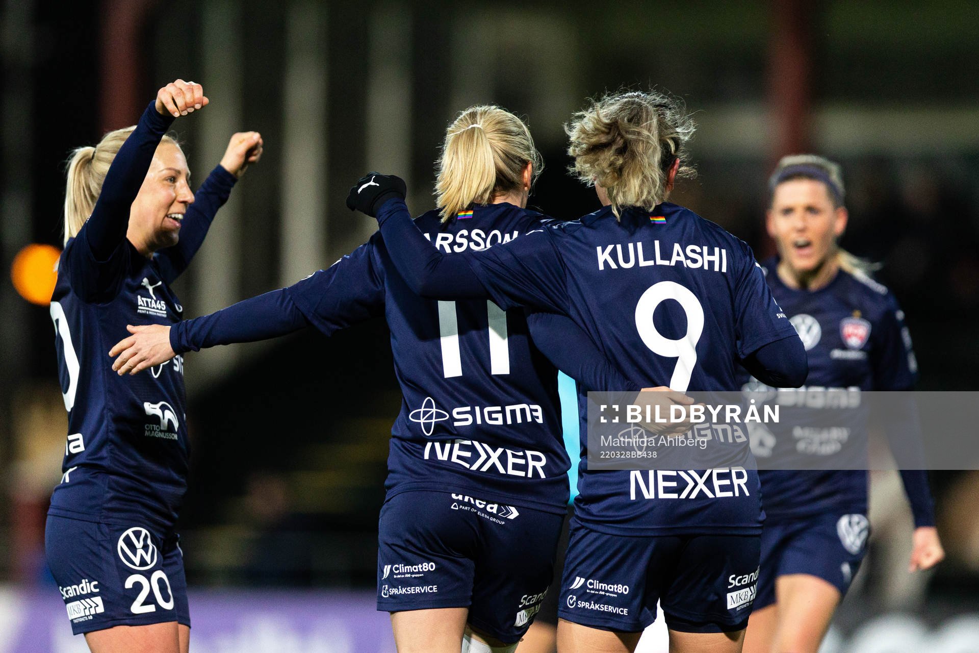 Rosengårds Mia Persson, Mimmi Larsson och Loreta Kullashi