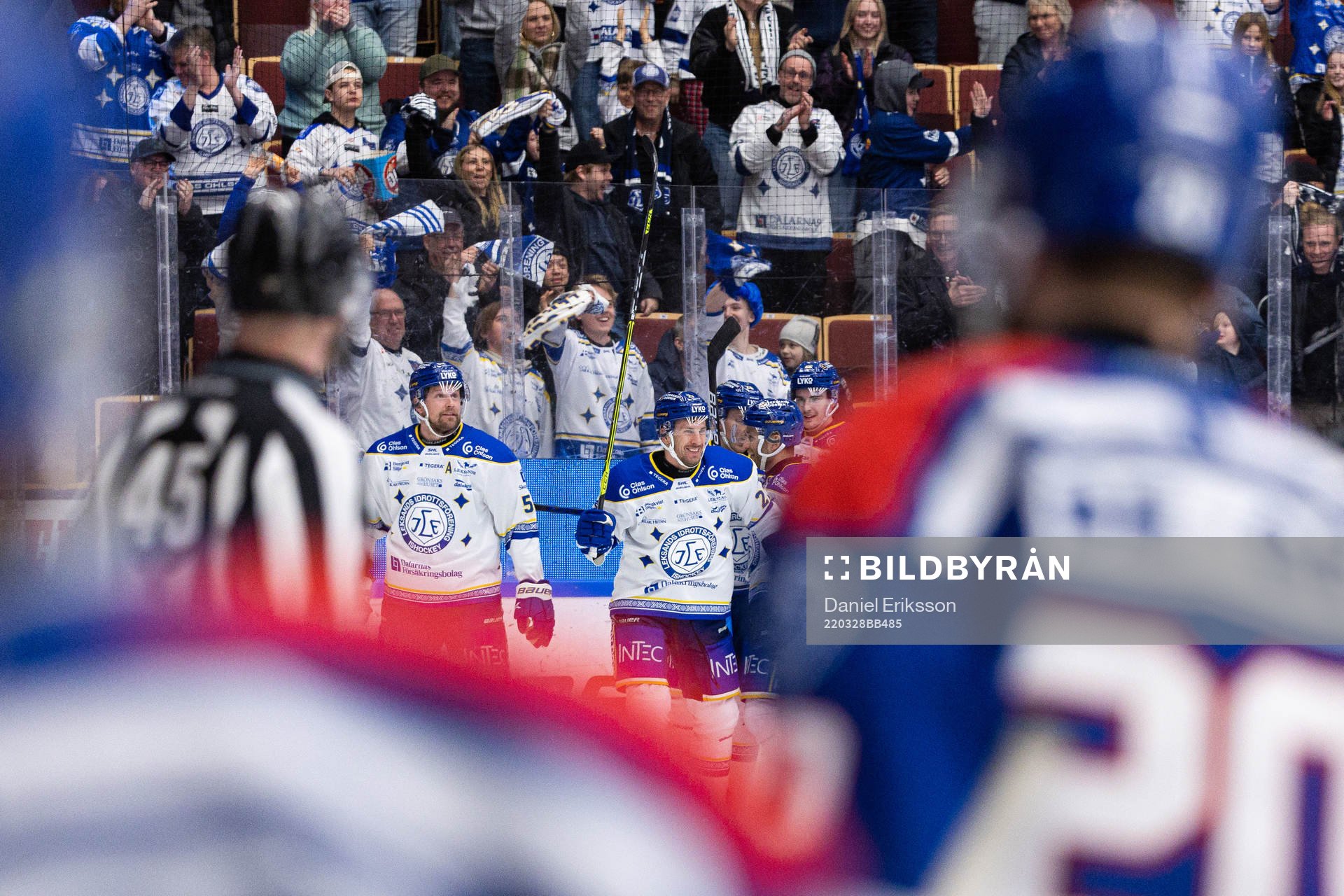 Leksands Marek Hrivik jublar
