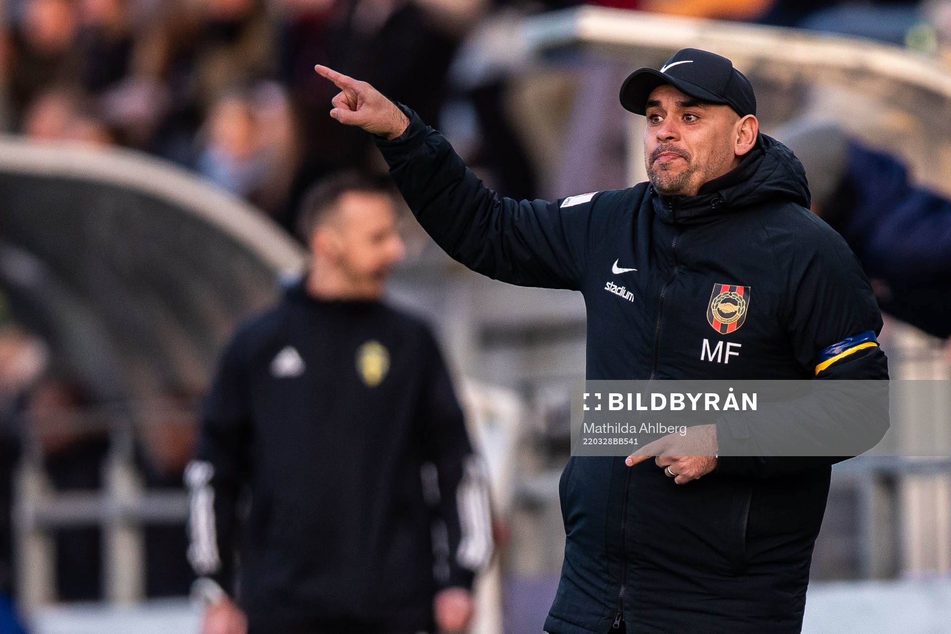 Brommapojkarnas tränare Marcelo Alonso Fernandez Figueroa under fotbollsmatchen i Damallsvenskan mellan FC Rosengård och Brommapojkarna den 28 mars 2022 i Malmö. 