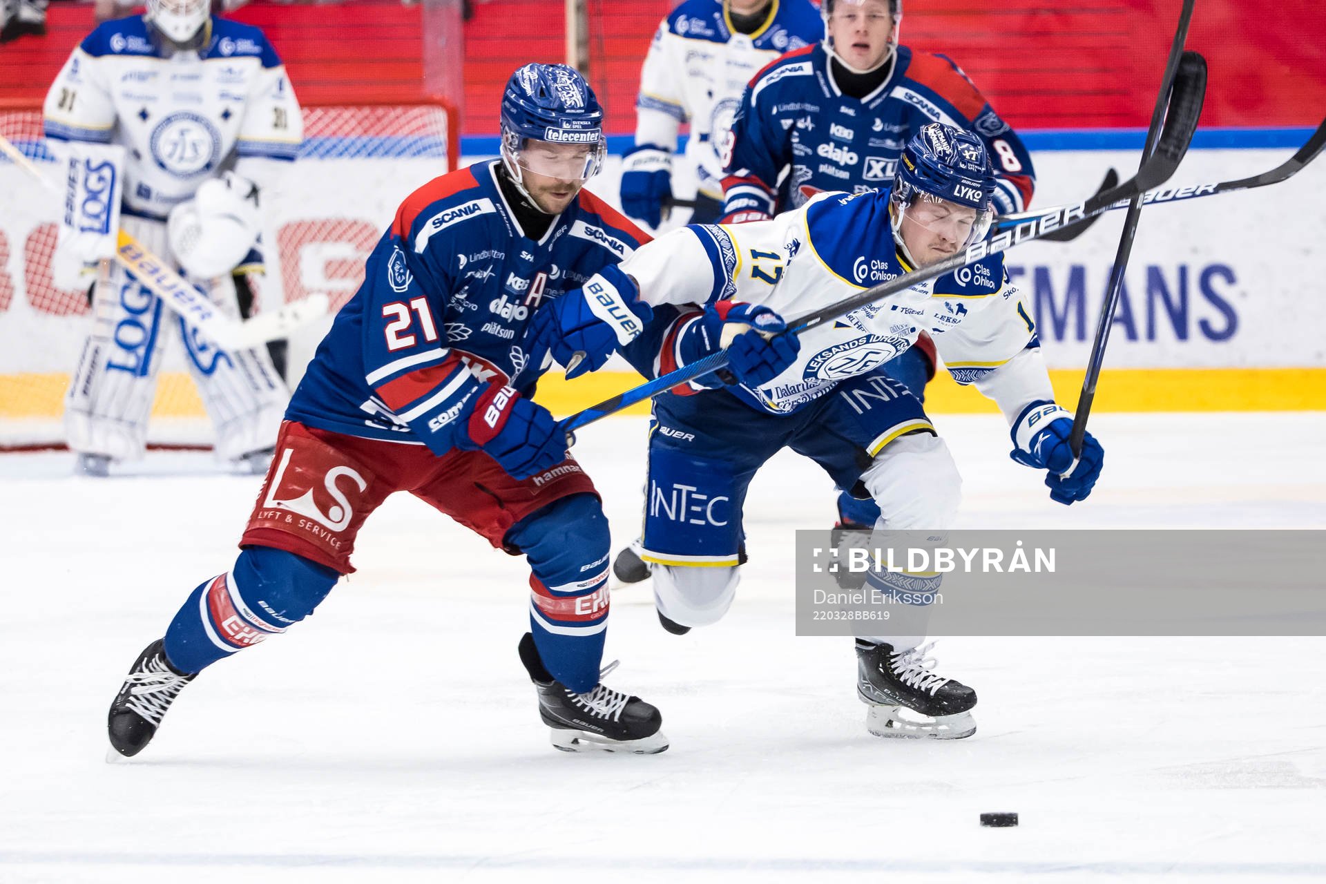 Oskarshamns Brian Cooper och Leksands Linus Andersson