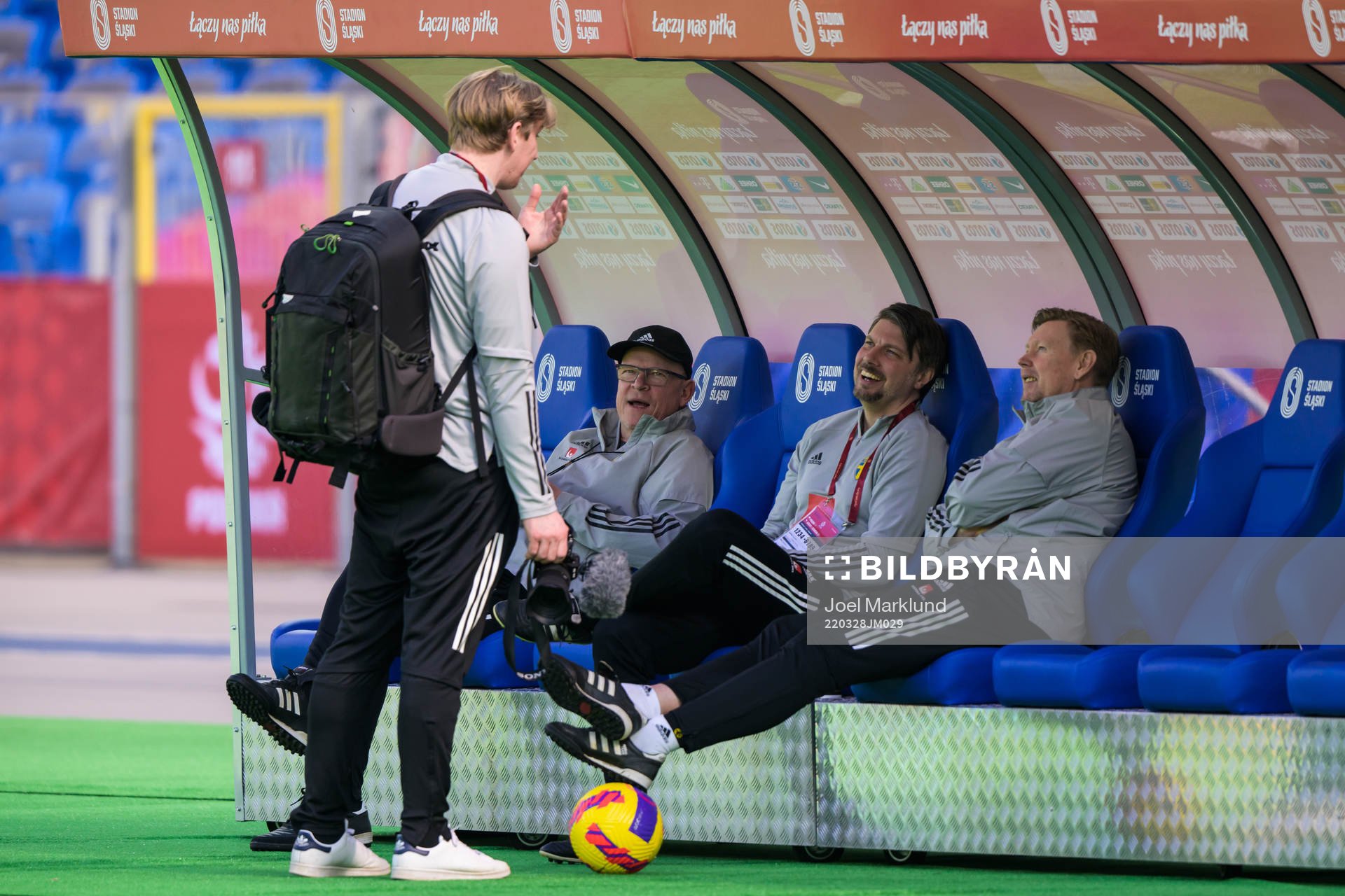 Social media manager Andreas Hård, head coach Janne