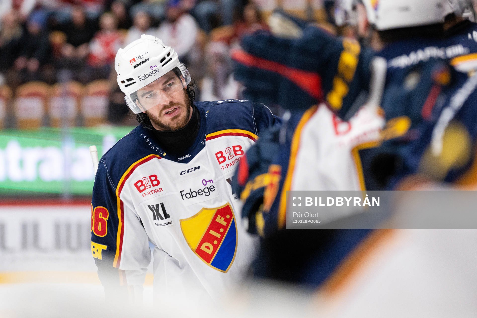 Djurgårdens Eric Gelinas jublar