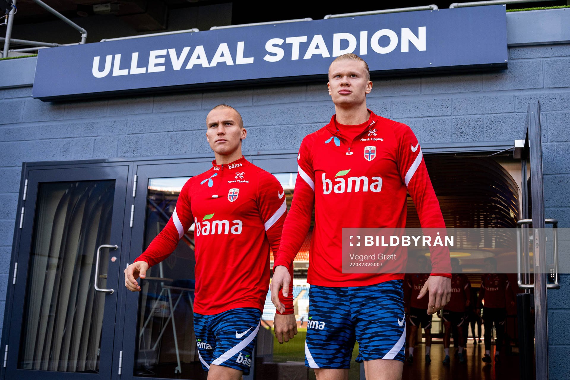 Leo Østigård and Erling Braut Haaland of the Norwegian
