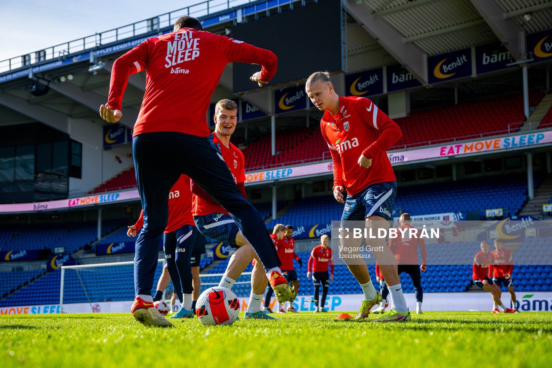 Alexander Sørloth and Erling Braut Haaland of the