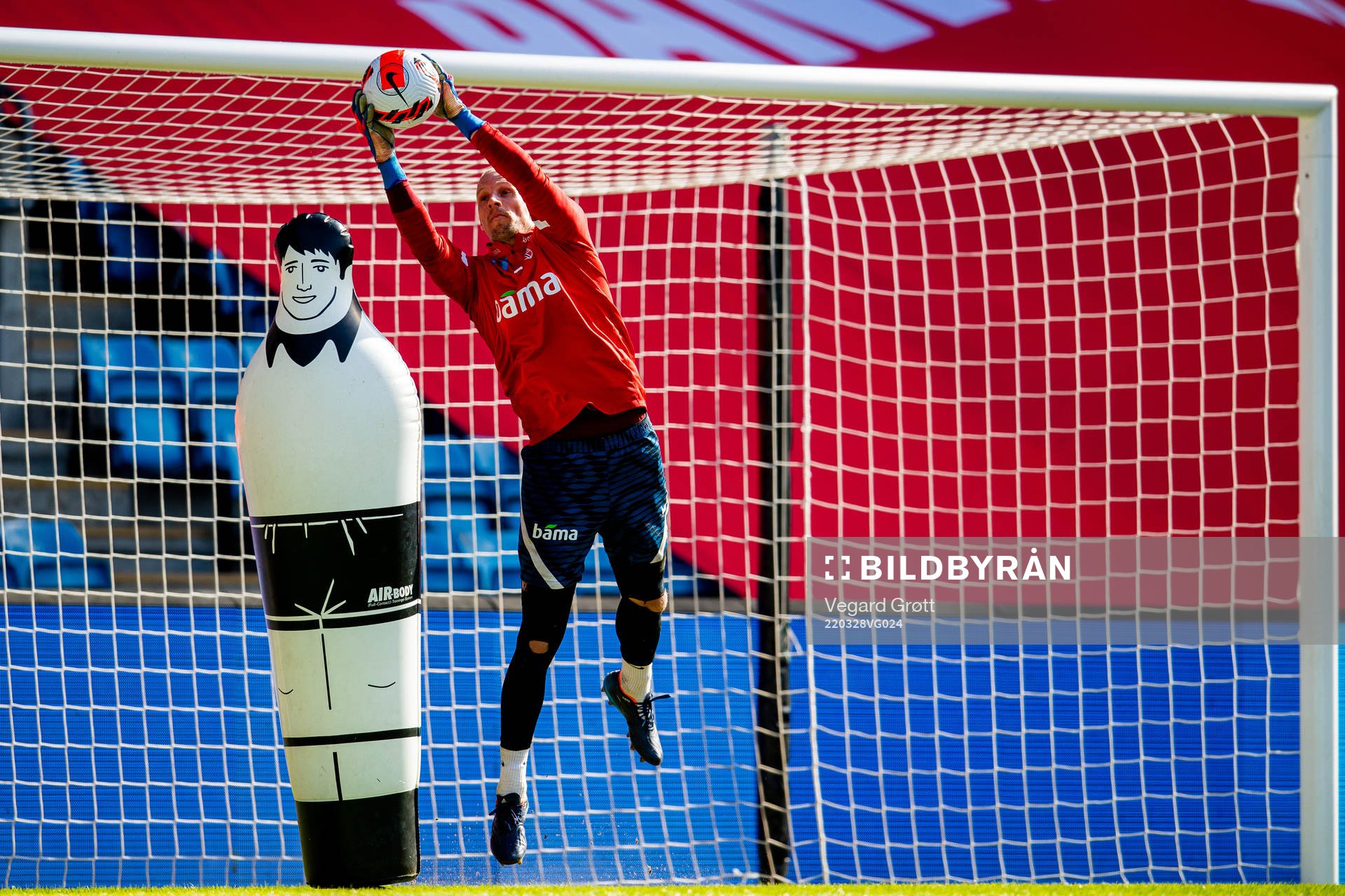 Goalkeeper André Hansen of the Norwegian national football