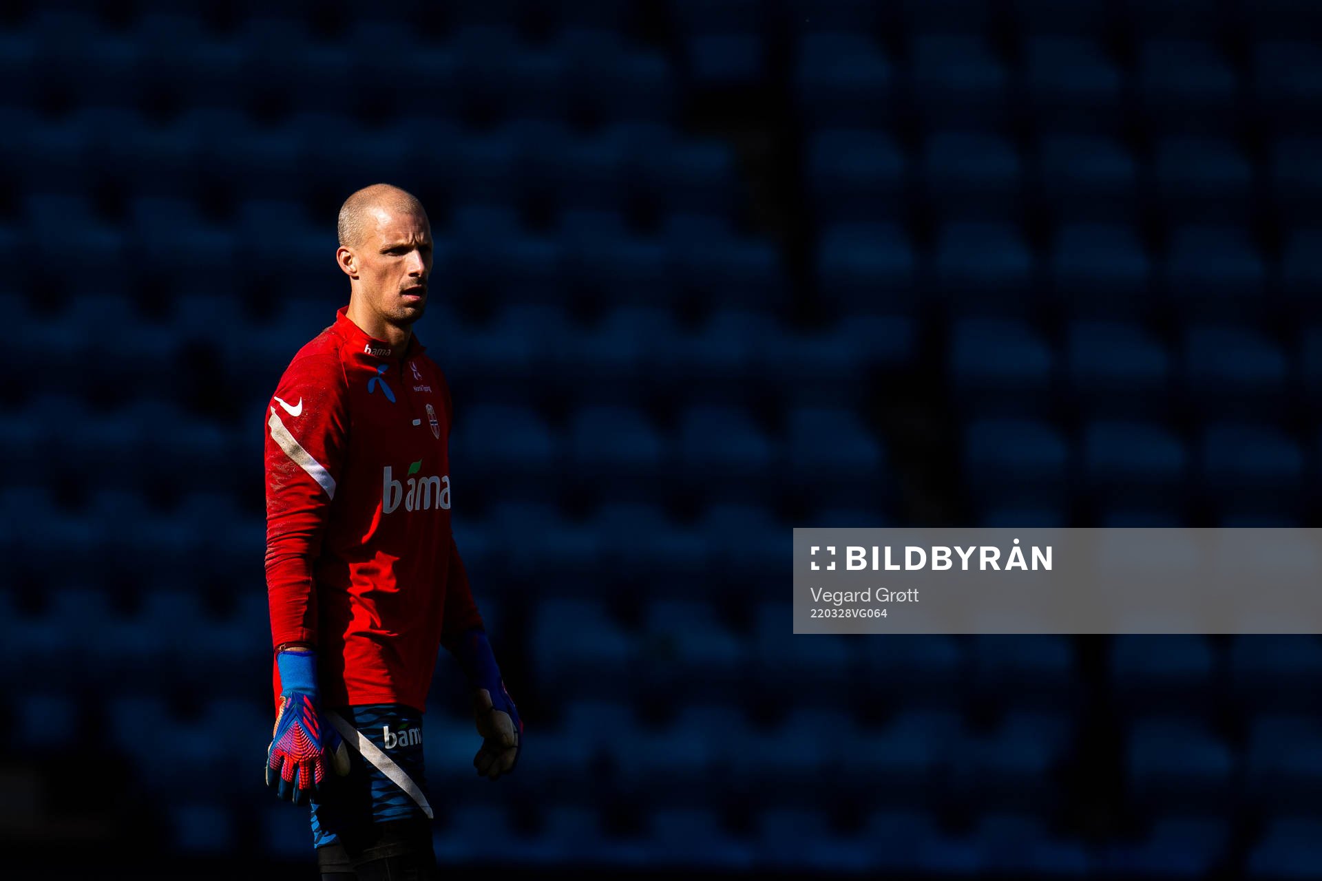 Goalkeeper André Hansen of the Norwegian national football