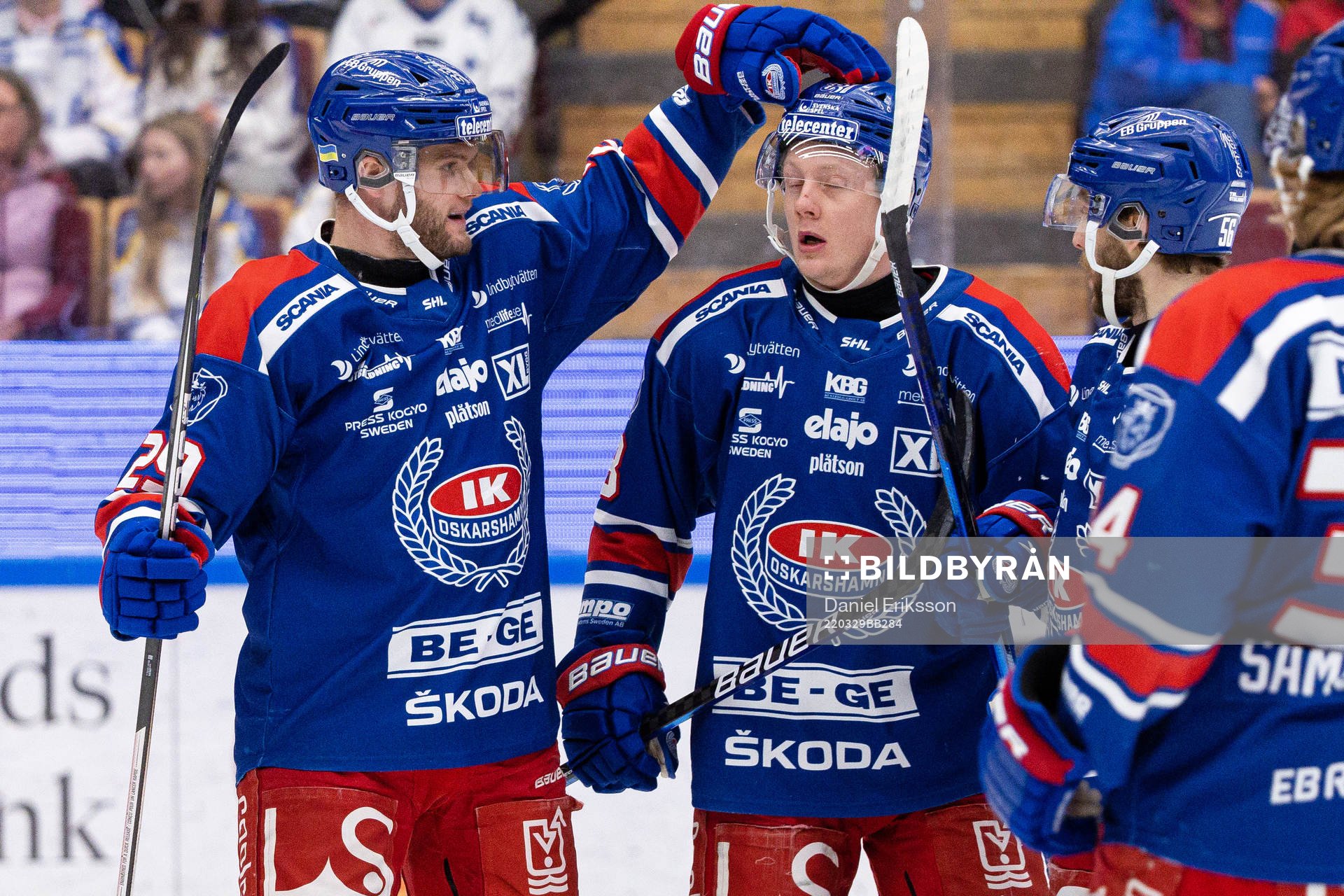 Oskarshamns Kim Rosdahl och Fredrik Olofsson jublar