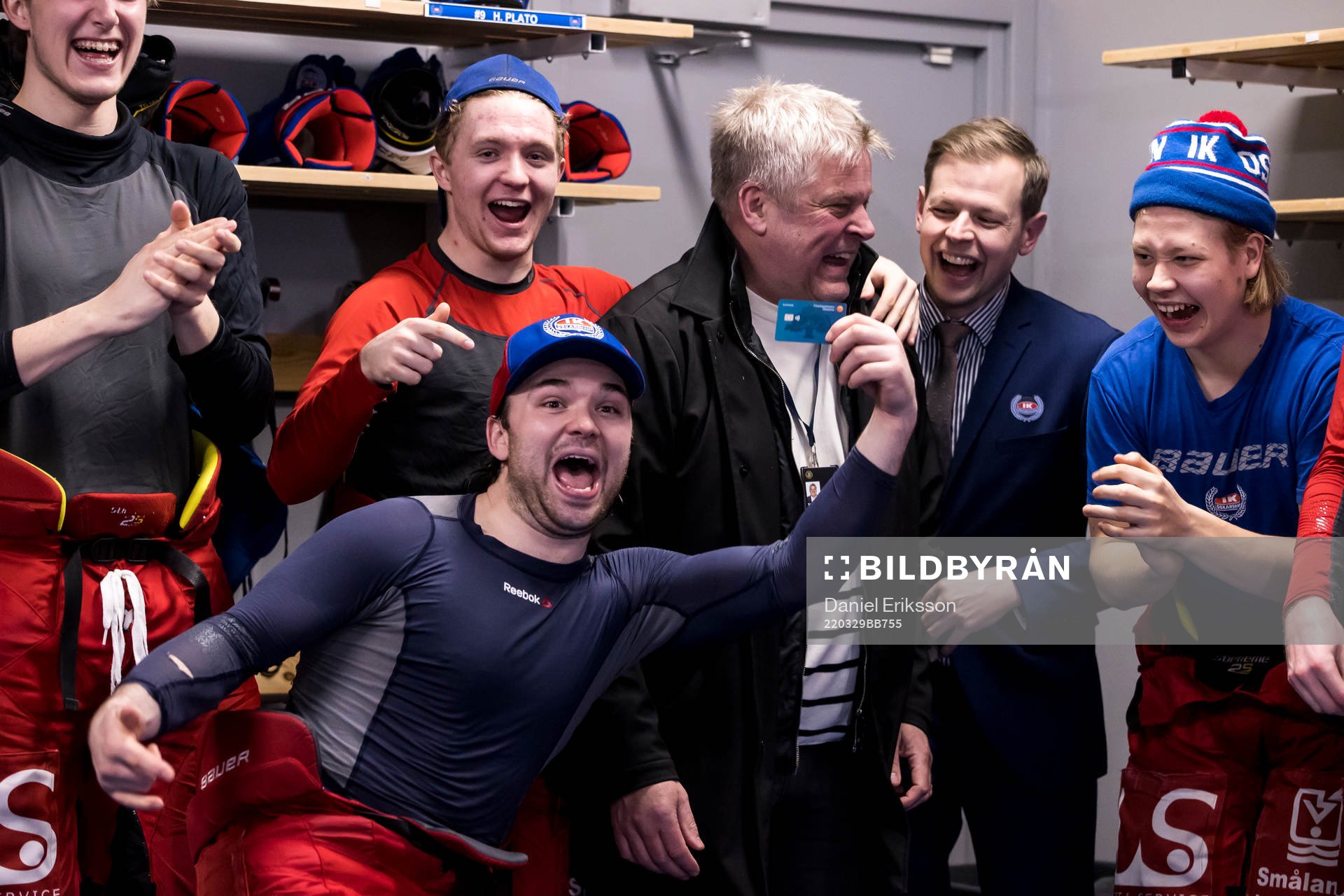 Oskarshamns spelarna jublar