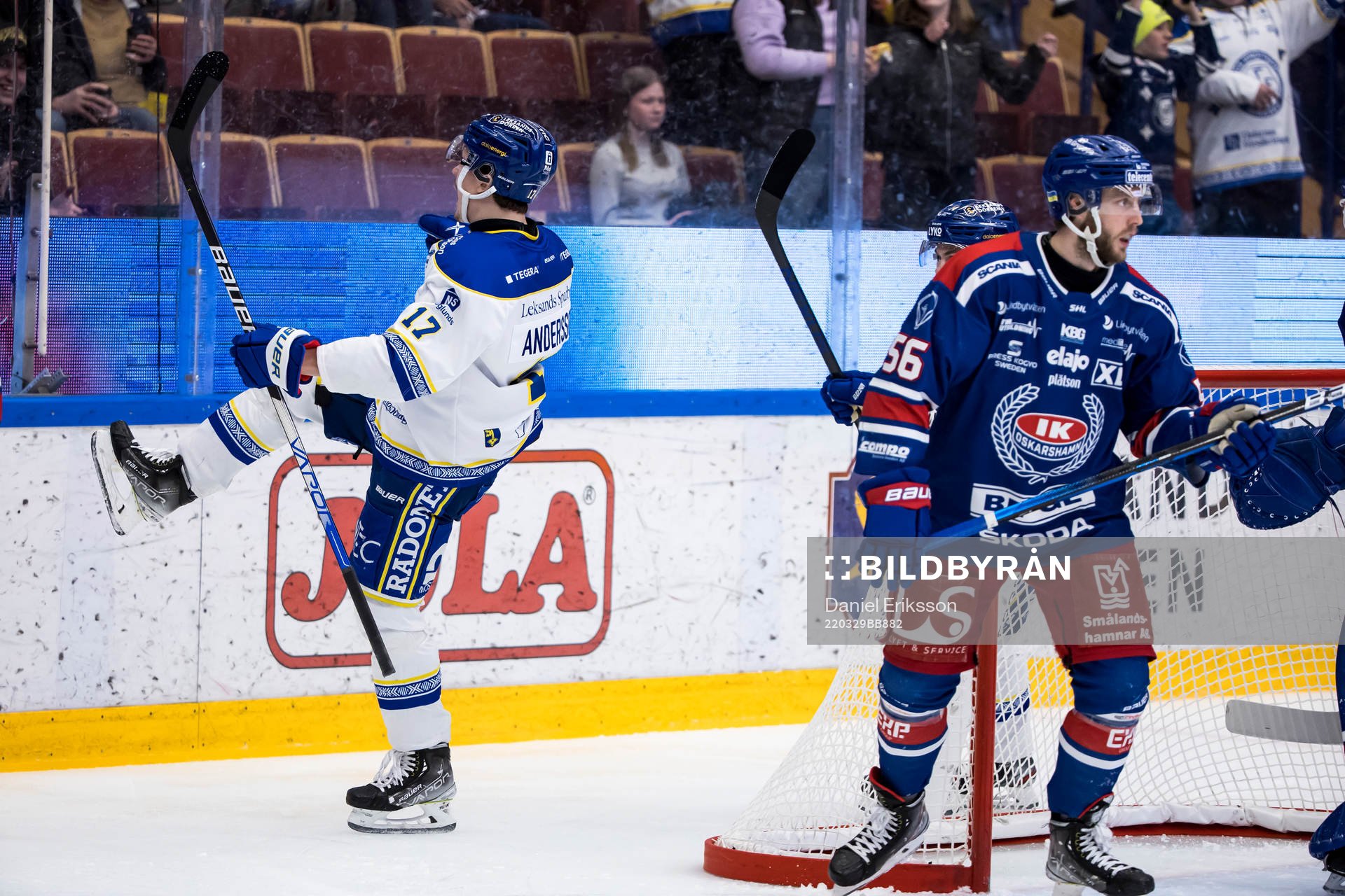 Leksands Linus Andersson jubel