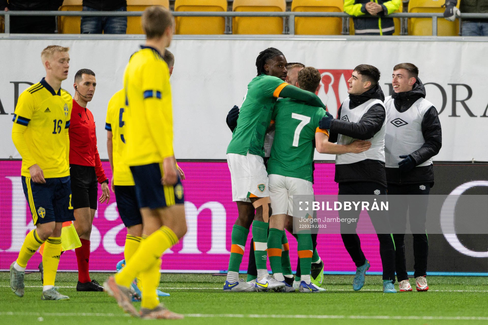 Players of Ireland celebrate