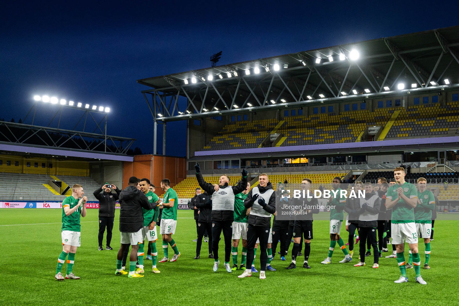 Players of Ireland celebrate