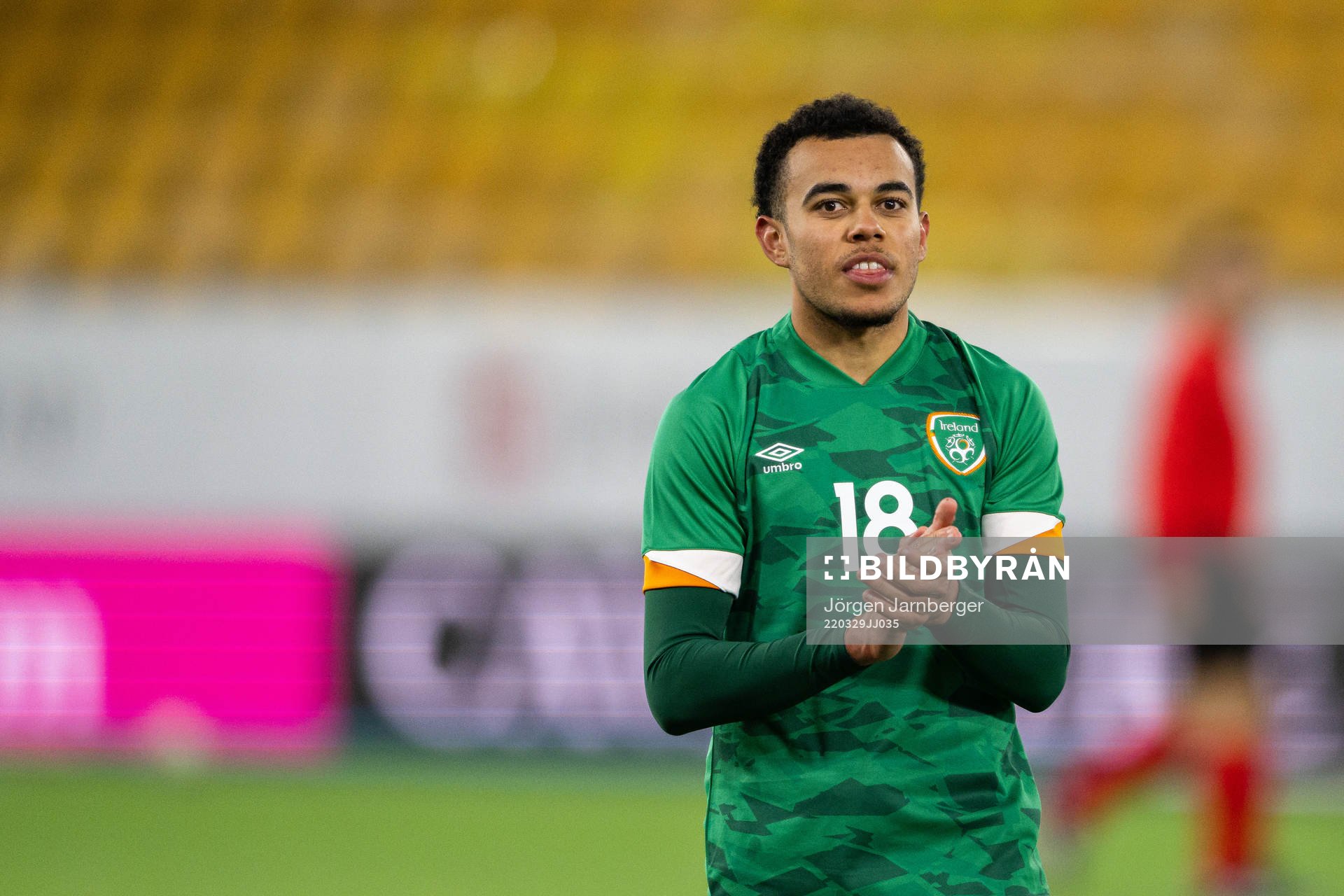 Tyreik Wright of Ireland celebrates