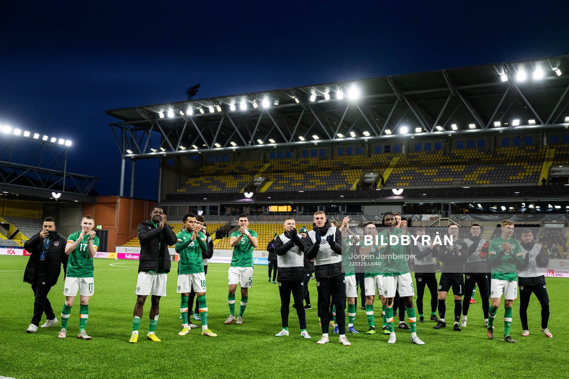 Players of Ireland celebrate