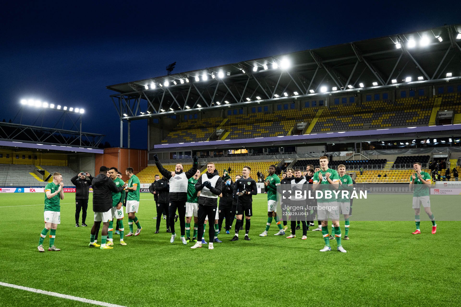 Players of Ireland celebrate