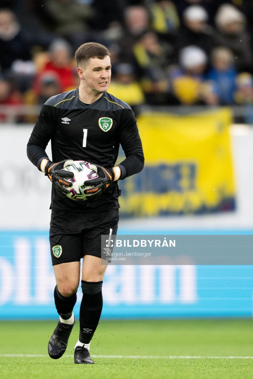 Goalkeeper Brian Maher of Ireland