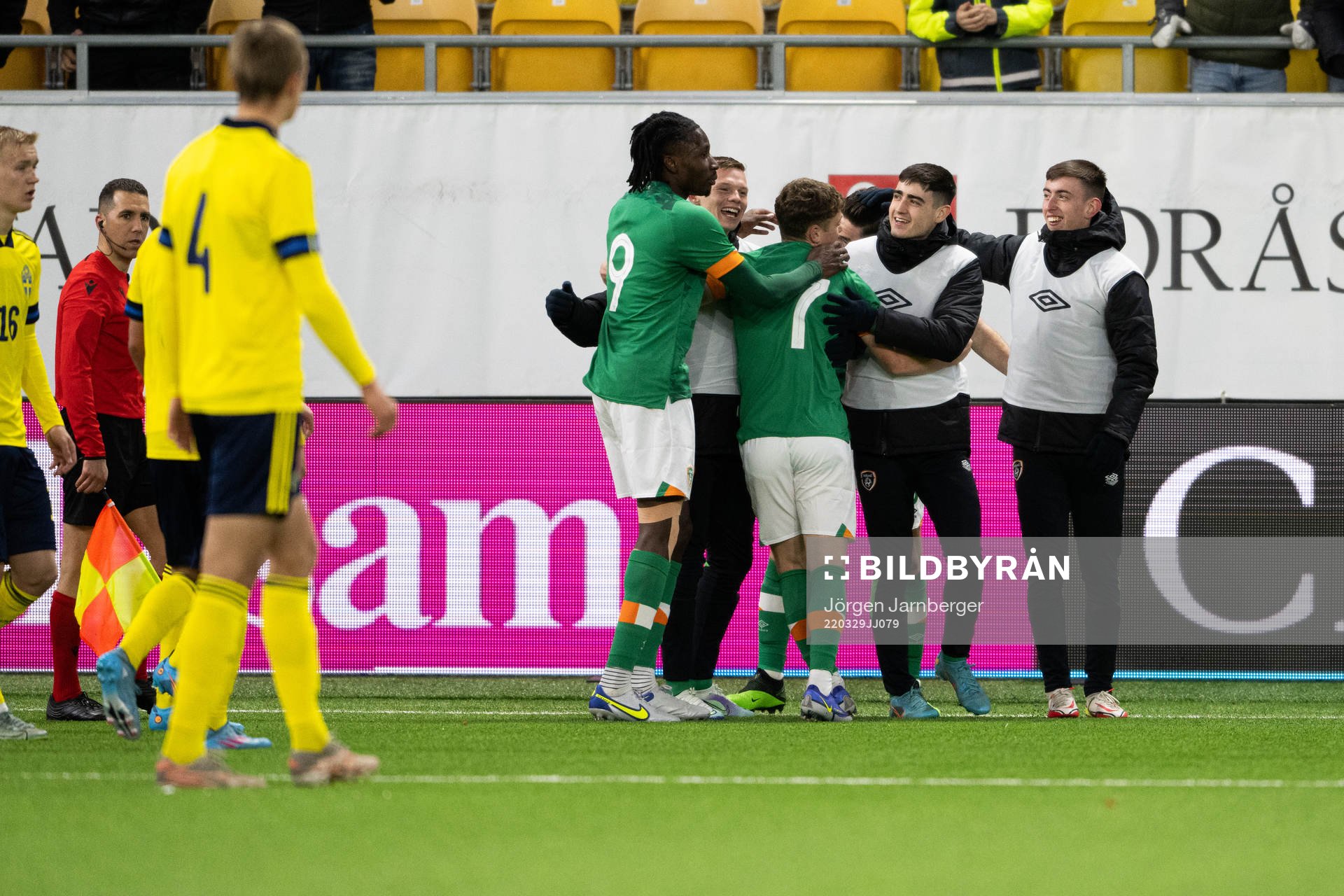 Players of Ireland celebrate