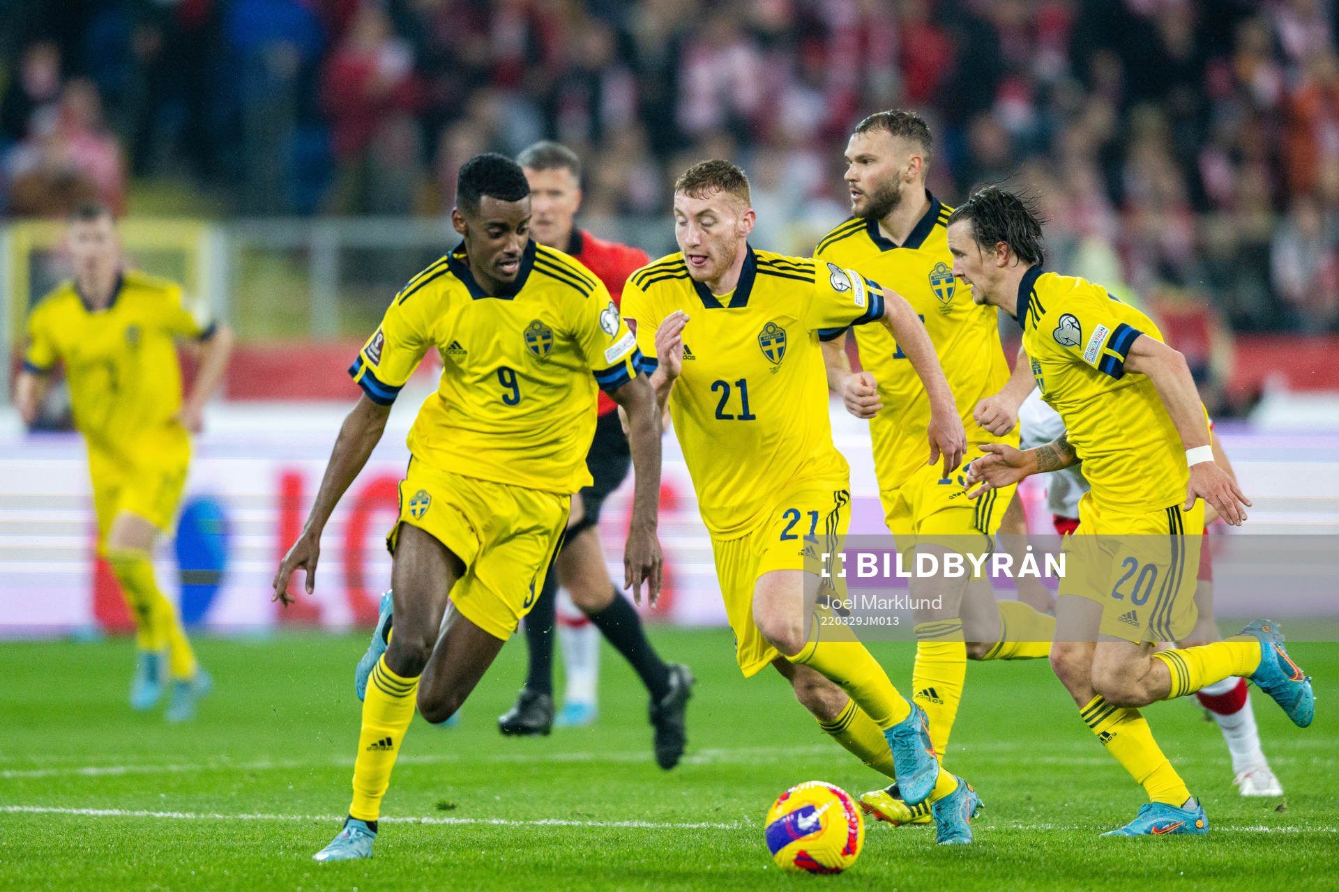 Alexander Isak , Dejan Kulusevski , Jesper Karlström and