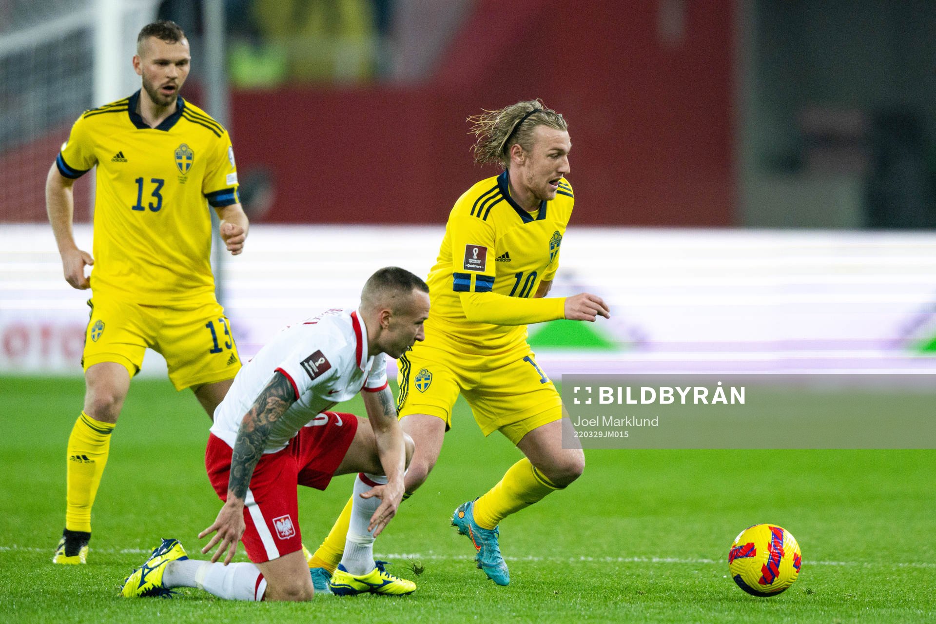 Jesper Karlström and Emil Forsberg of Sweden against Jacek