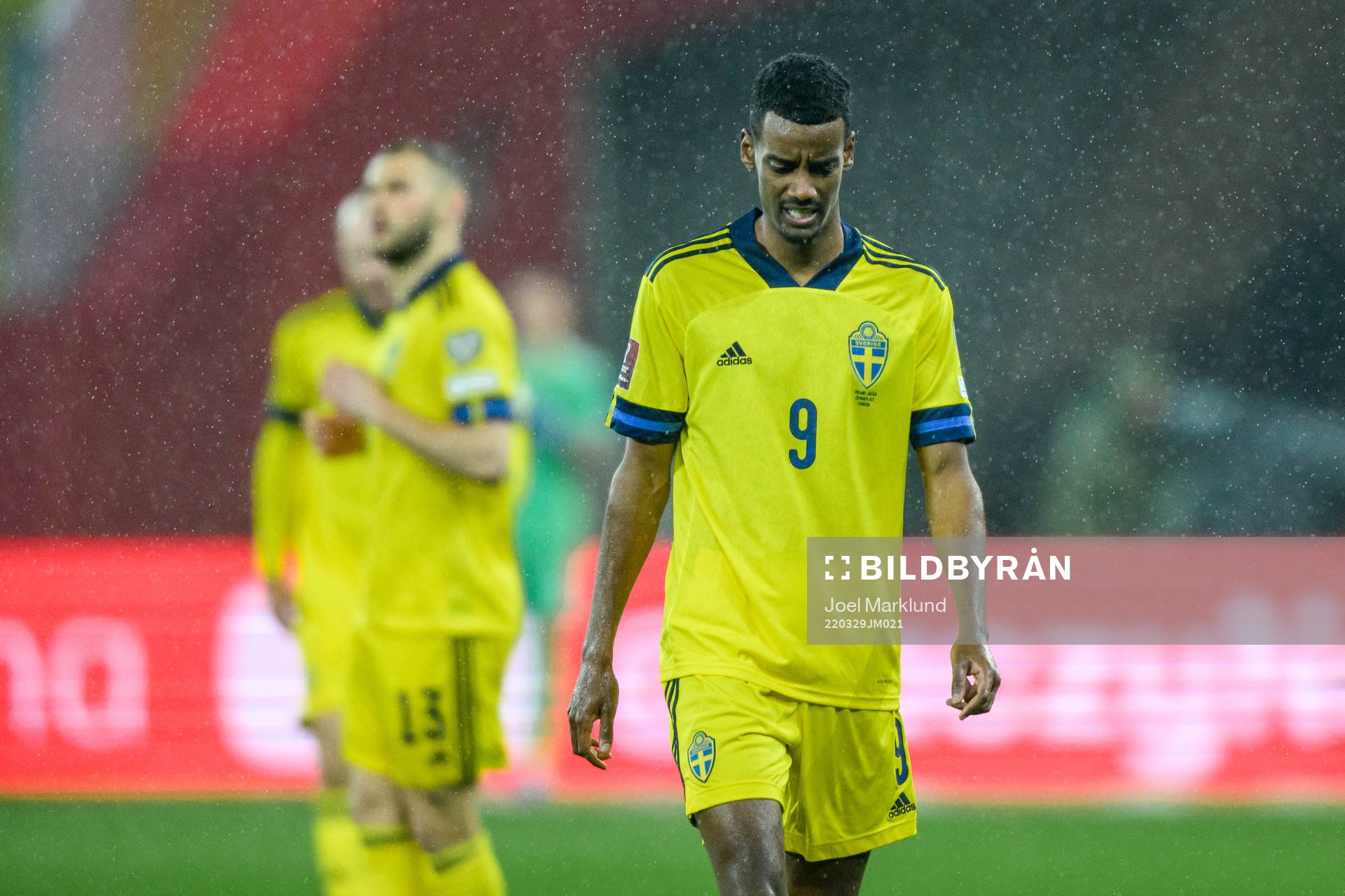 Alexander Isak of Sweden looks dejected