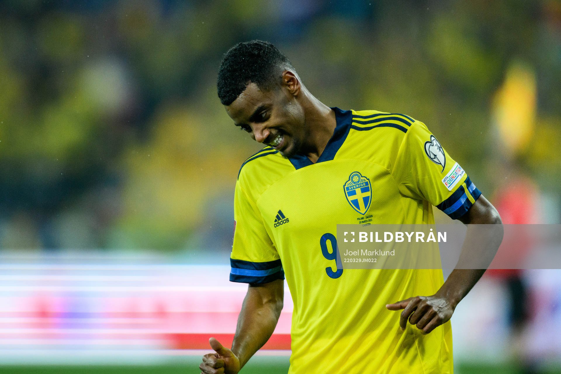 Alexander Isak of Sweden looks dejected