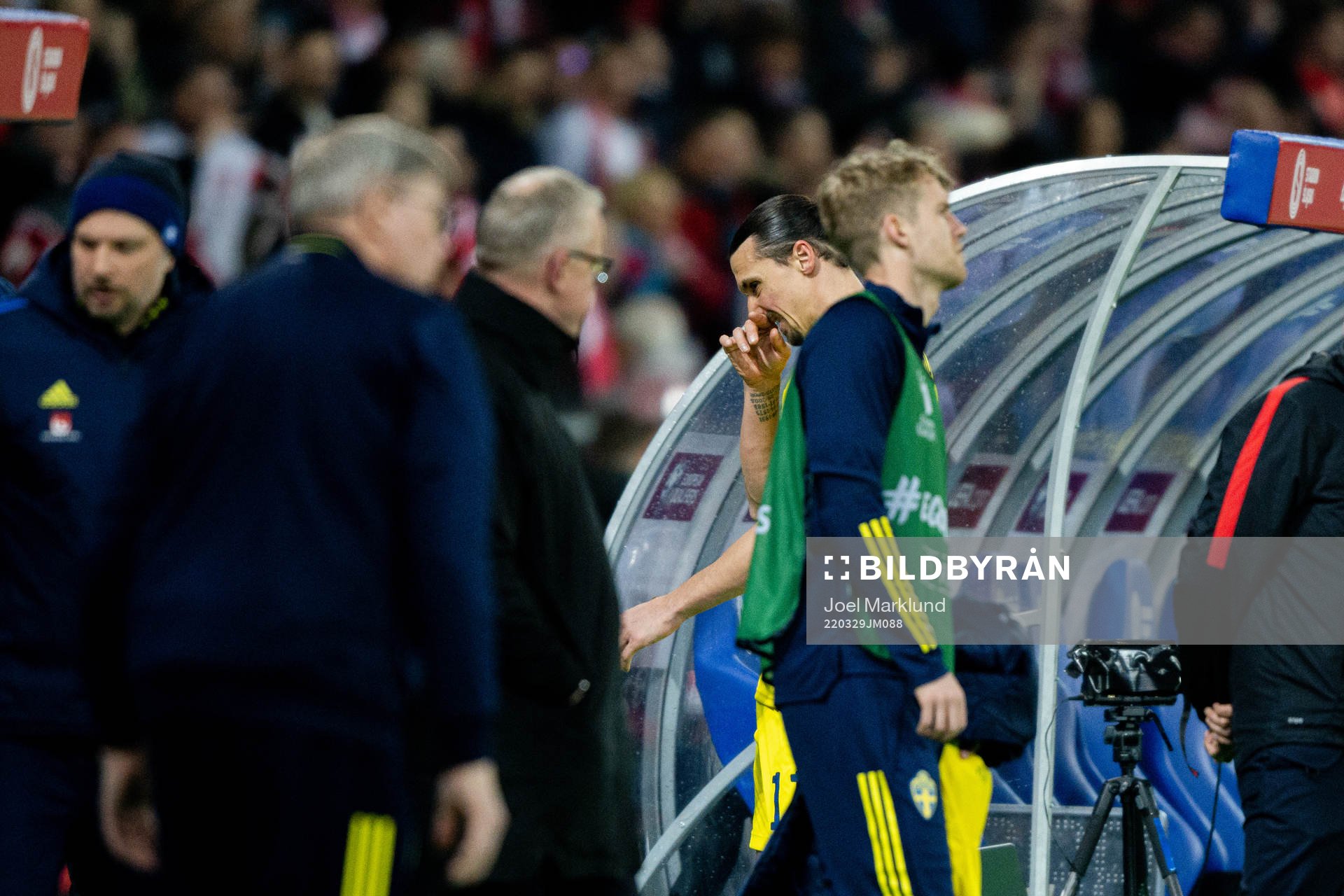 Zlatan Ibrahimovic of Sweden looks dejected
