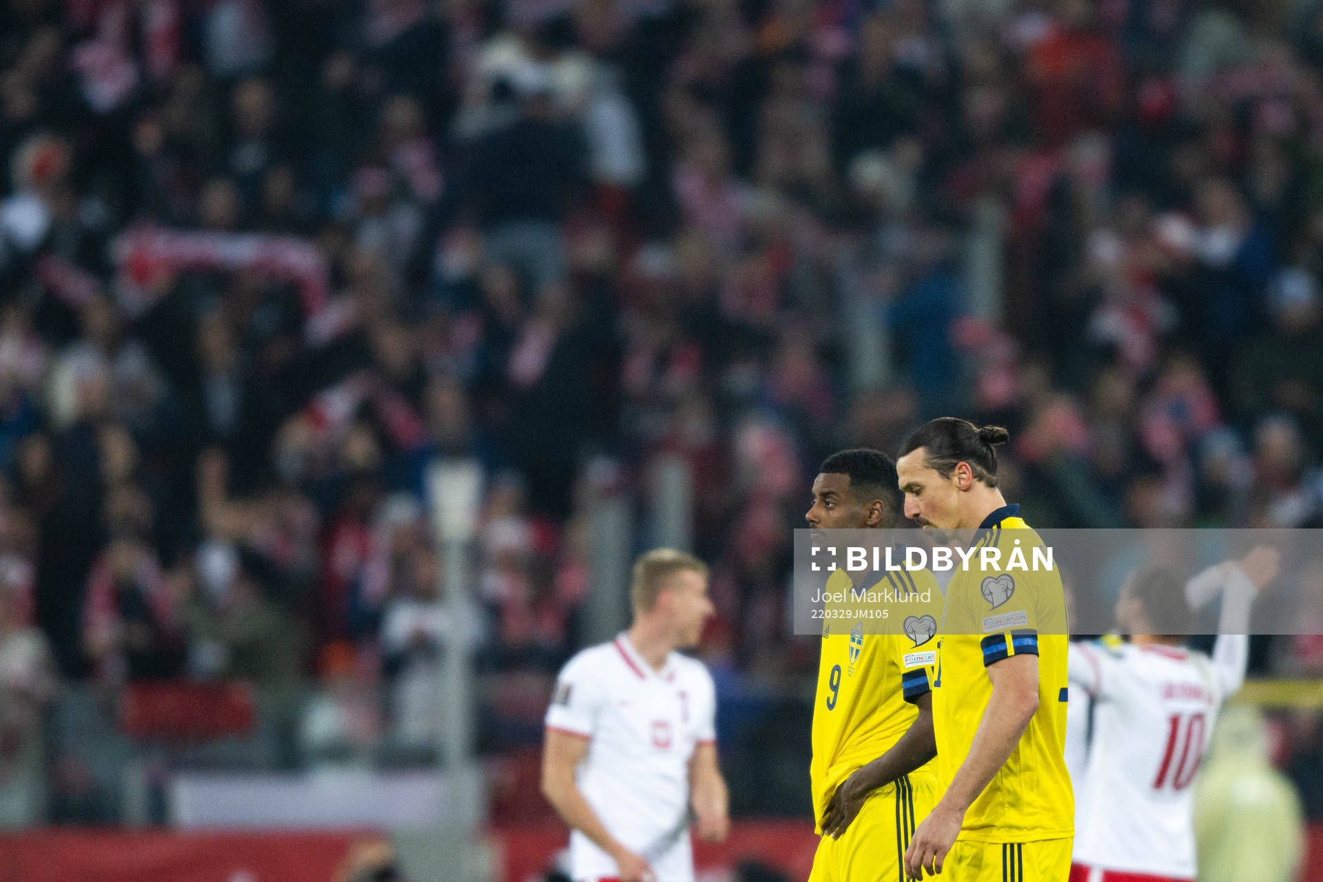 Alexander Isak and Zlatan Ibrahimovic  of Sweden look