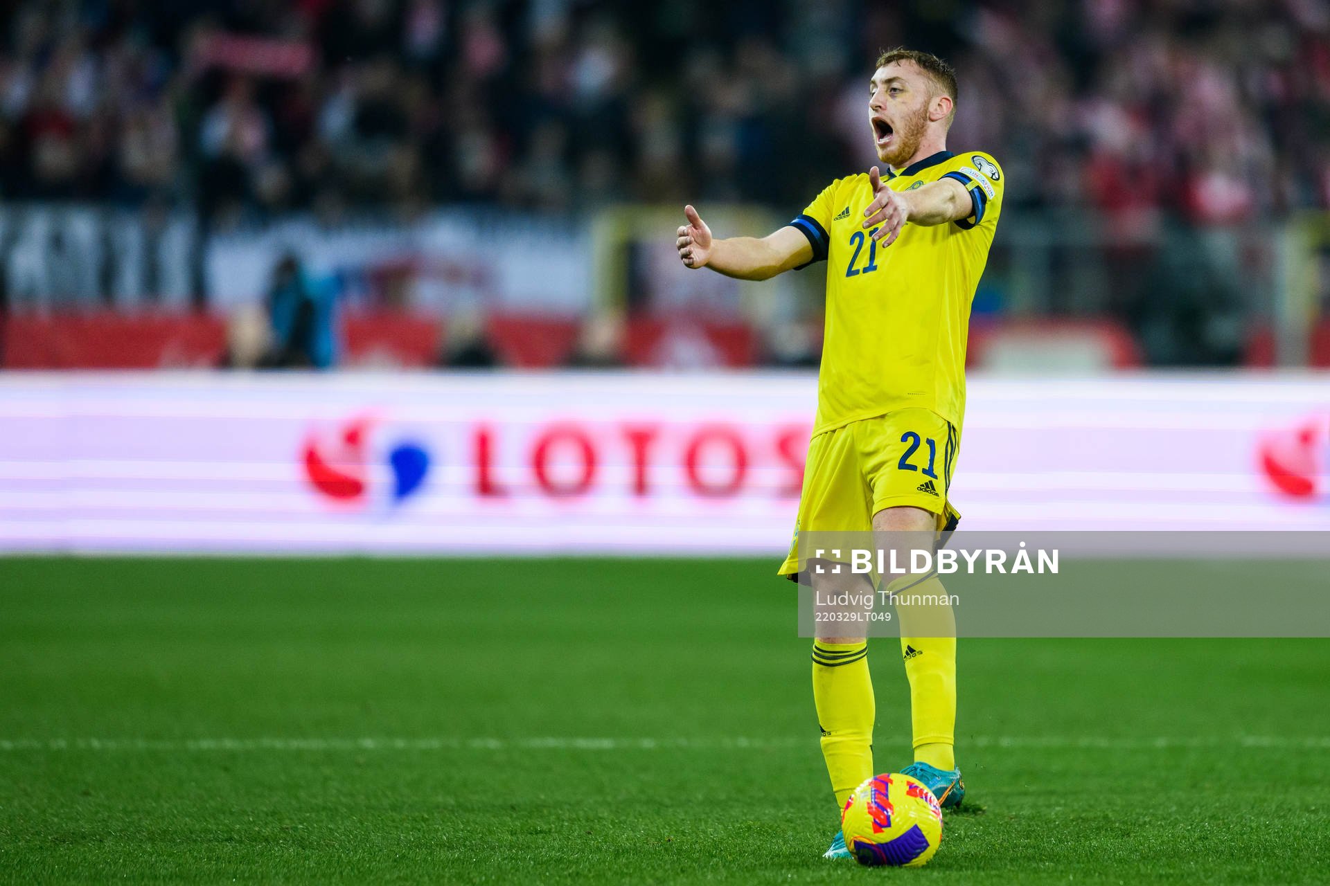 Dejan Kulusevski of Sweden reacts