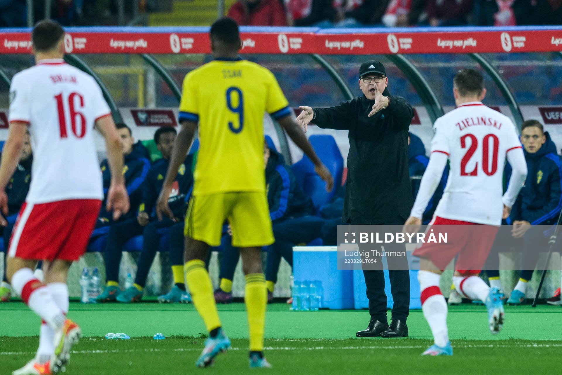 head coach Janne Andersson of Sweden reacts