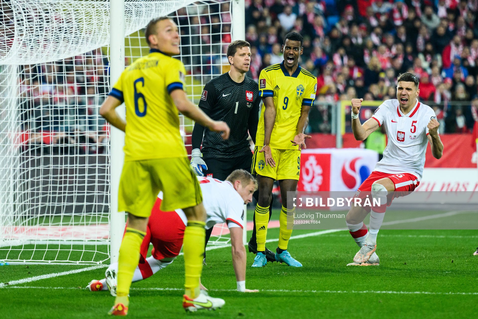 Alexander Isak of Sweden reacts