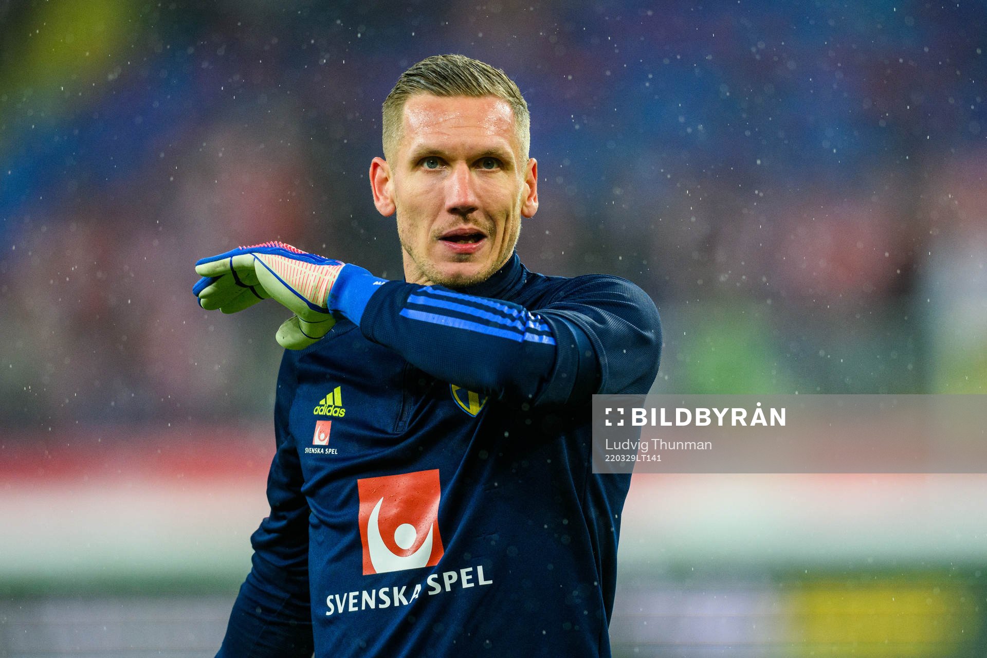 Goalkeeper Robin Olsen of Sweden
