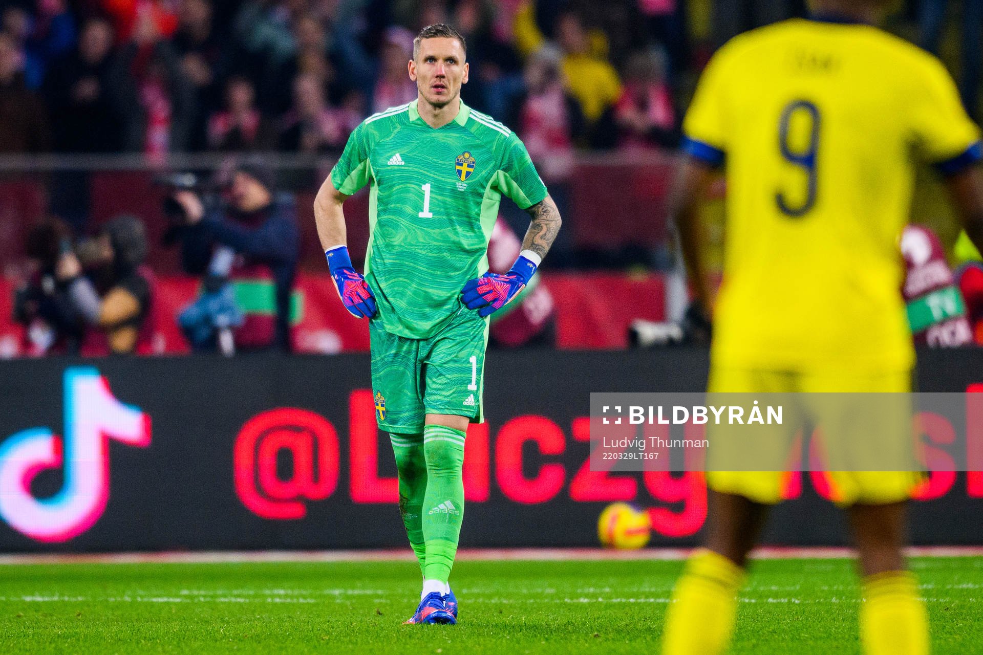 Goalkeeper Robin Olsen of Sweden