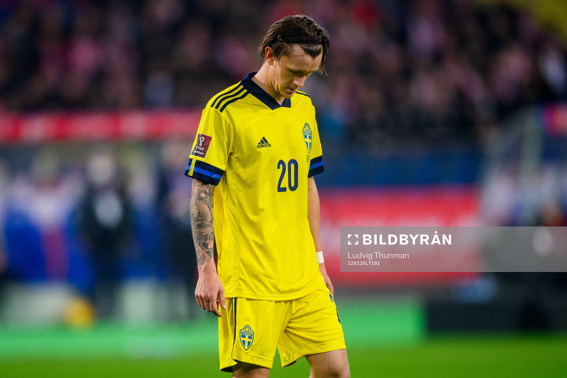 Kristoffer Olsson of Sweden looks dejected