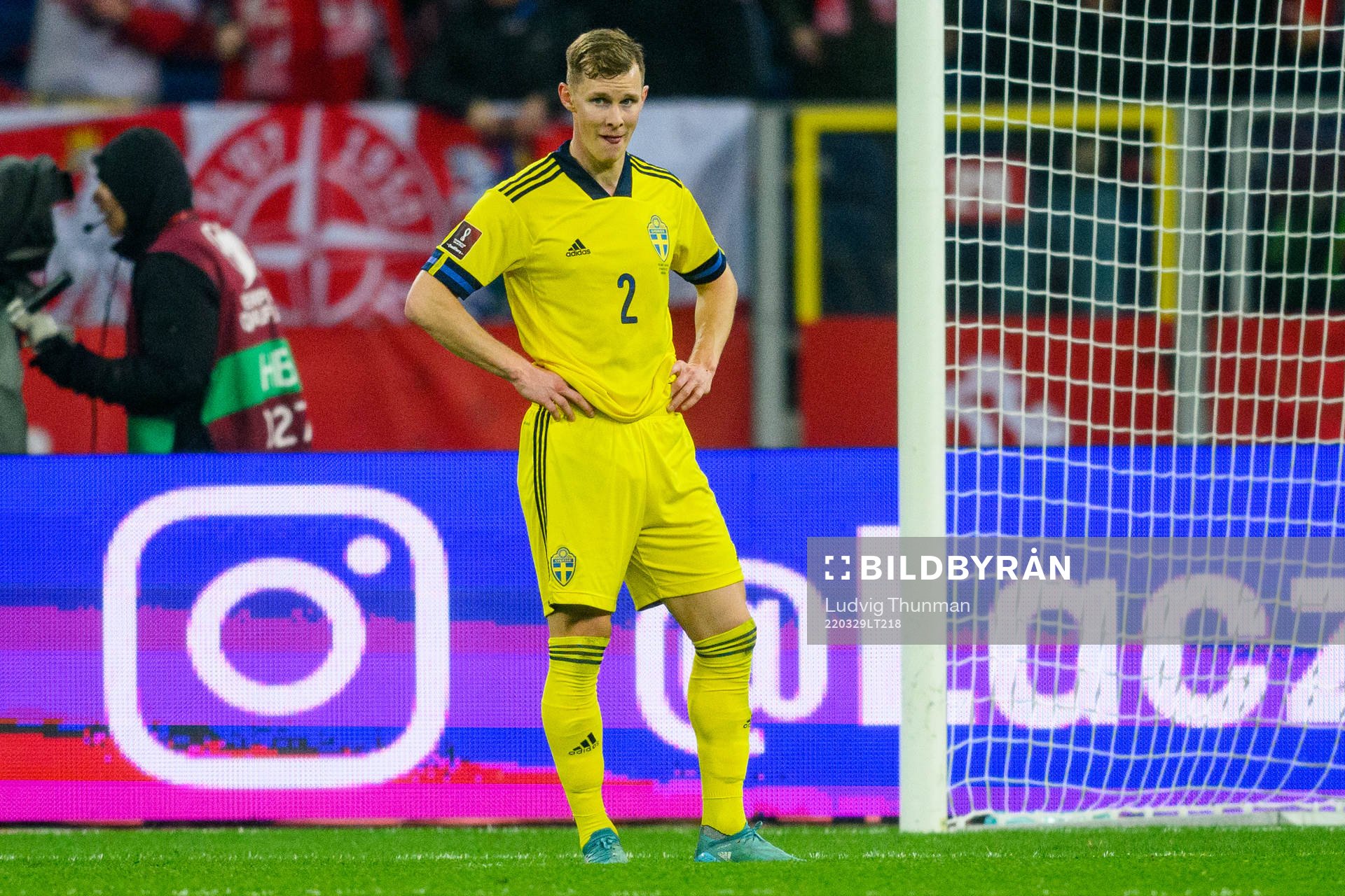 Emil Krafth of Sweden looks dejected
