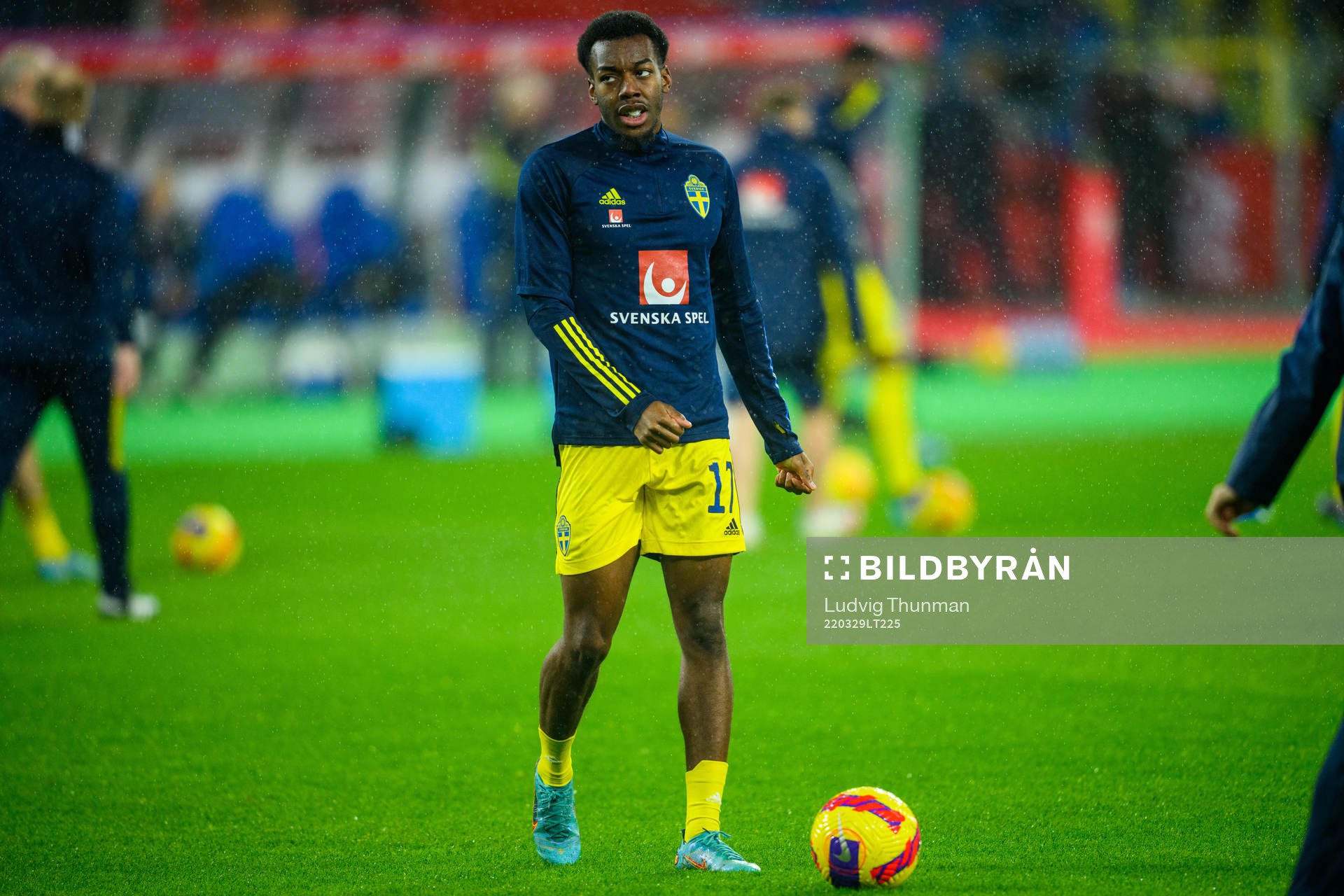 Anthony Elanga of Sweden ahead the FIFA World Cup Qualifier