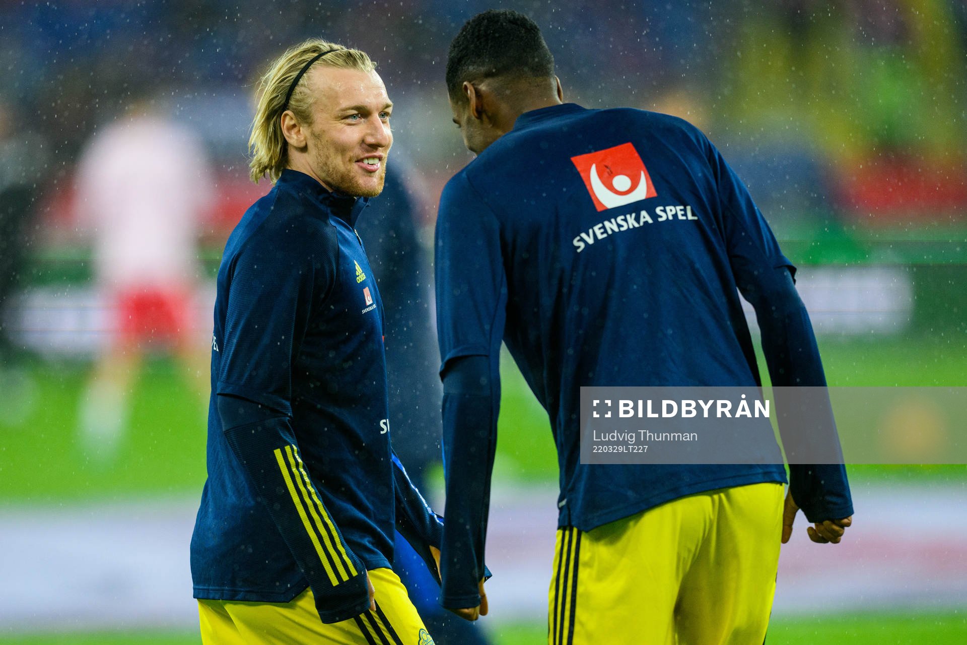 Emil Forsberg and Alexander Isak of Sweden ahead the FIFA