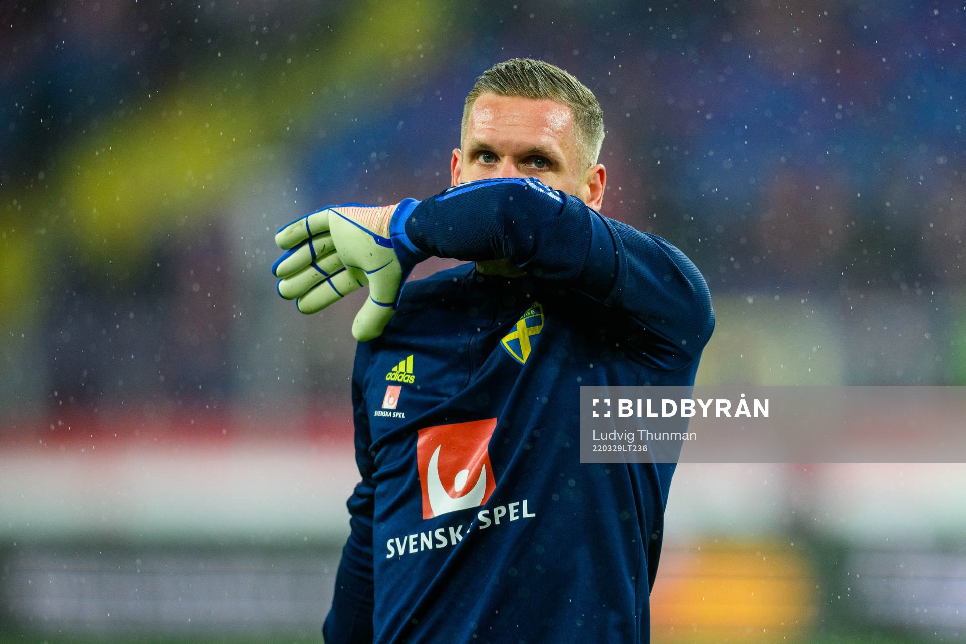 Goalkeeper Robin Olsen of Sweden