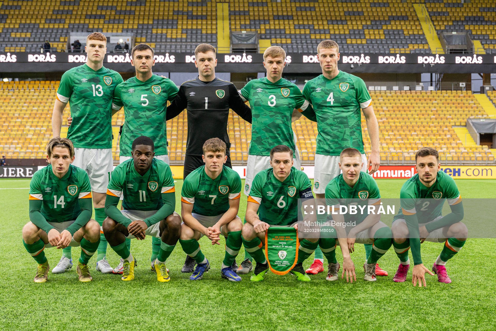 The starting eleven of Ireland