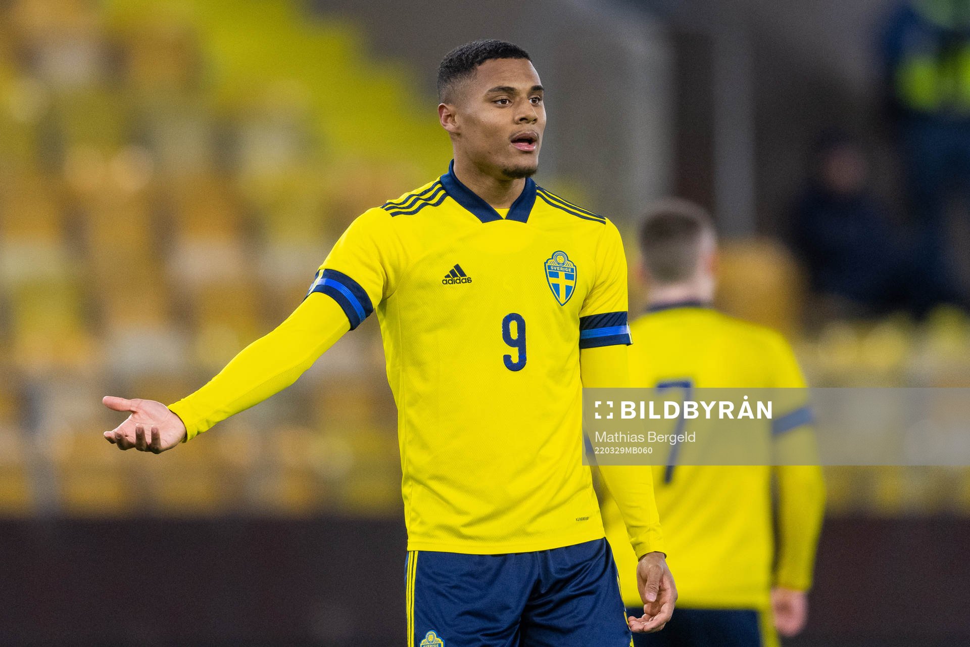 Amin Sarr of Sweden reacts