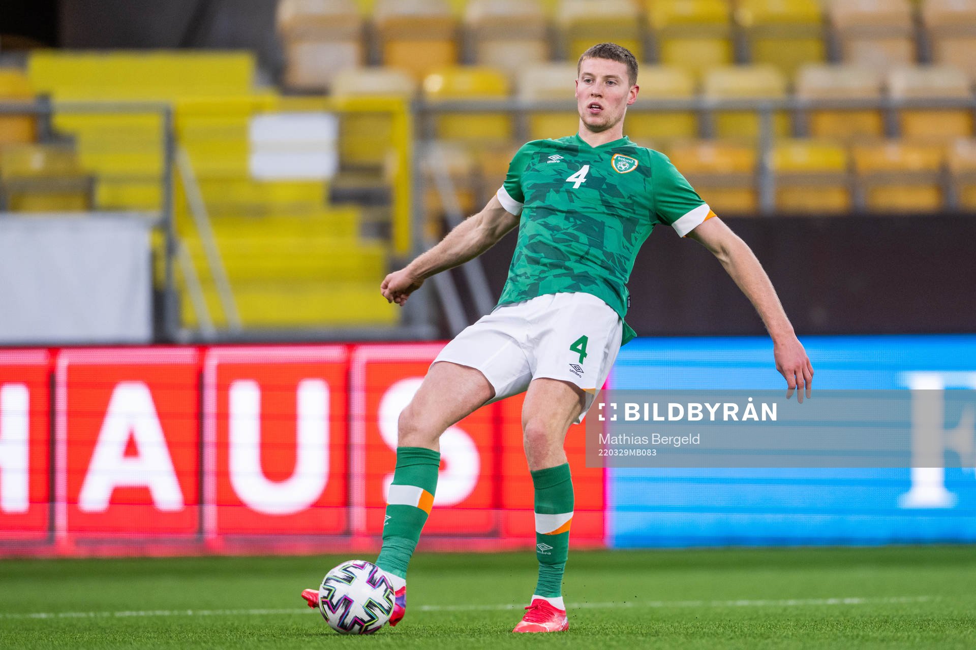 Mark McGuinness of Ireland during the UEFA European Under-21 Qualifier football match between Sweden and Ireland on March 29, 2022 in Borås.