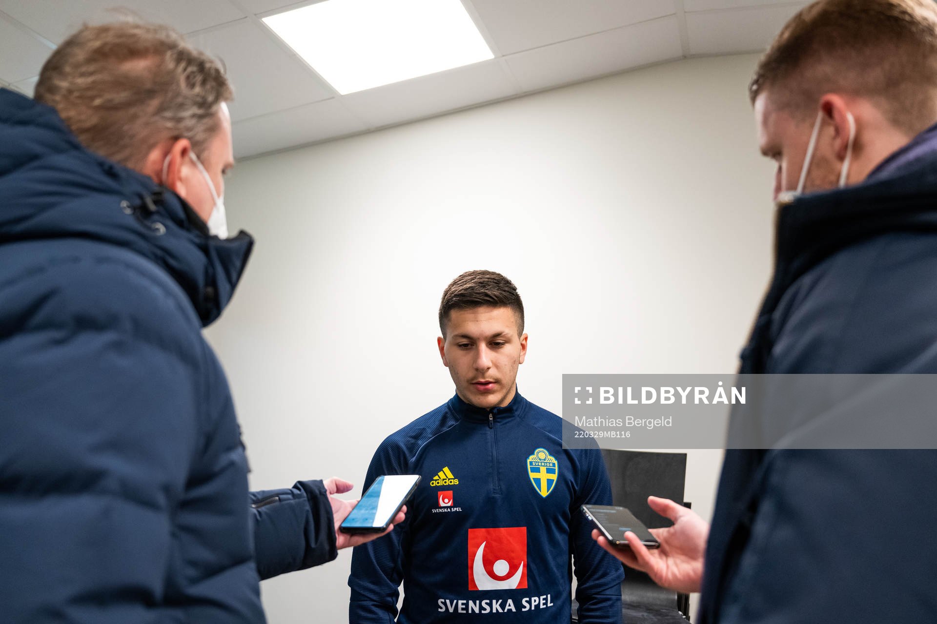 Roony Bardaglin of Sweden is interviewed