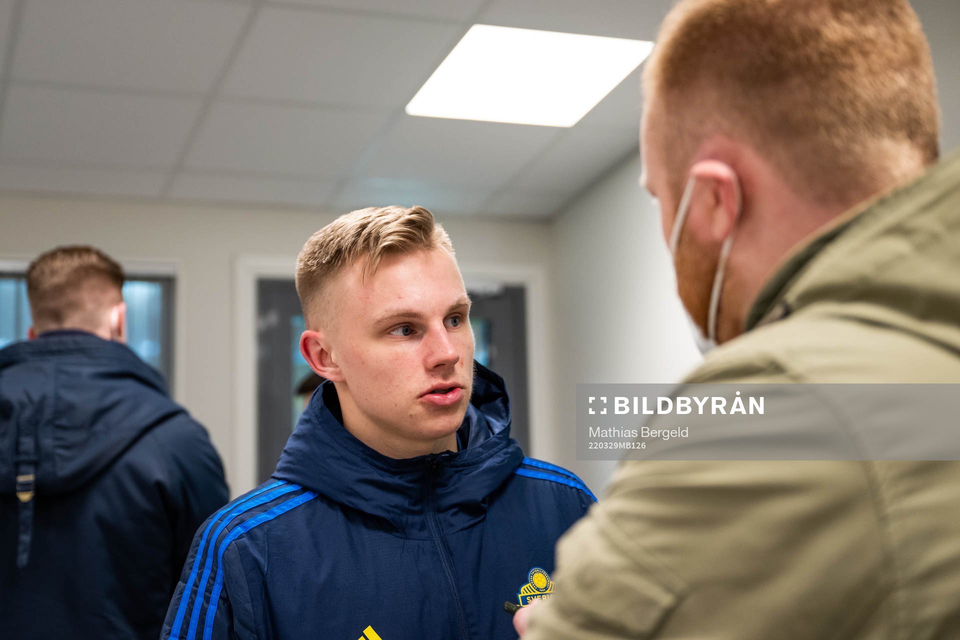 Isak Jansson of Sweden is interviewed