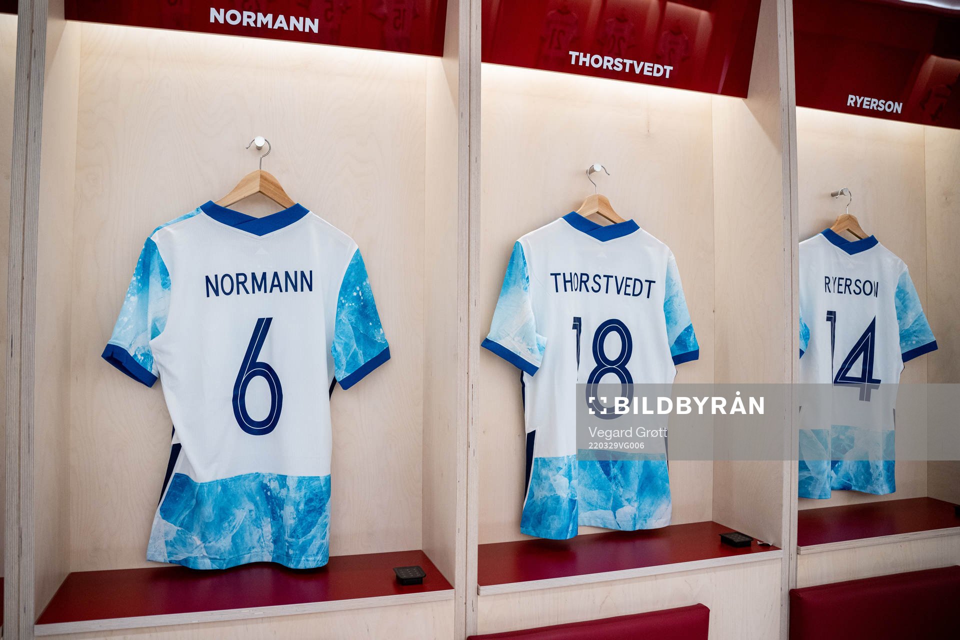 The kits of Mathias Normann, Kristian Thorstvedt and Julian